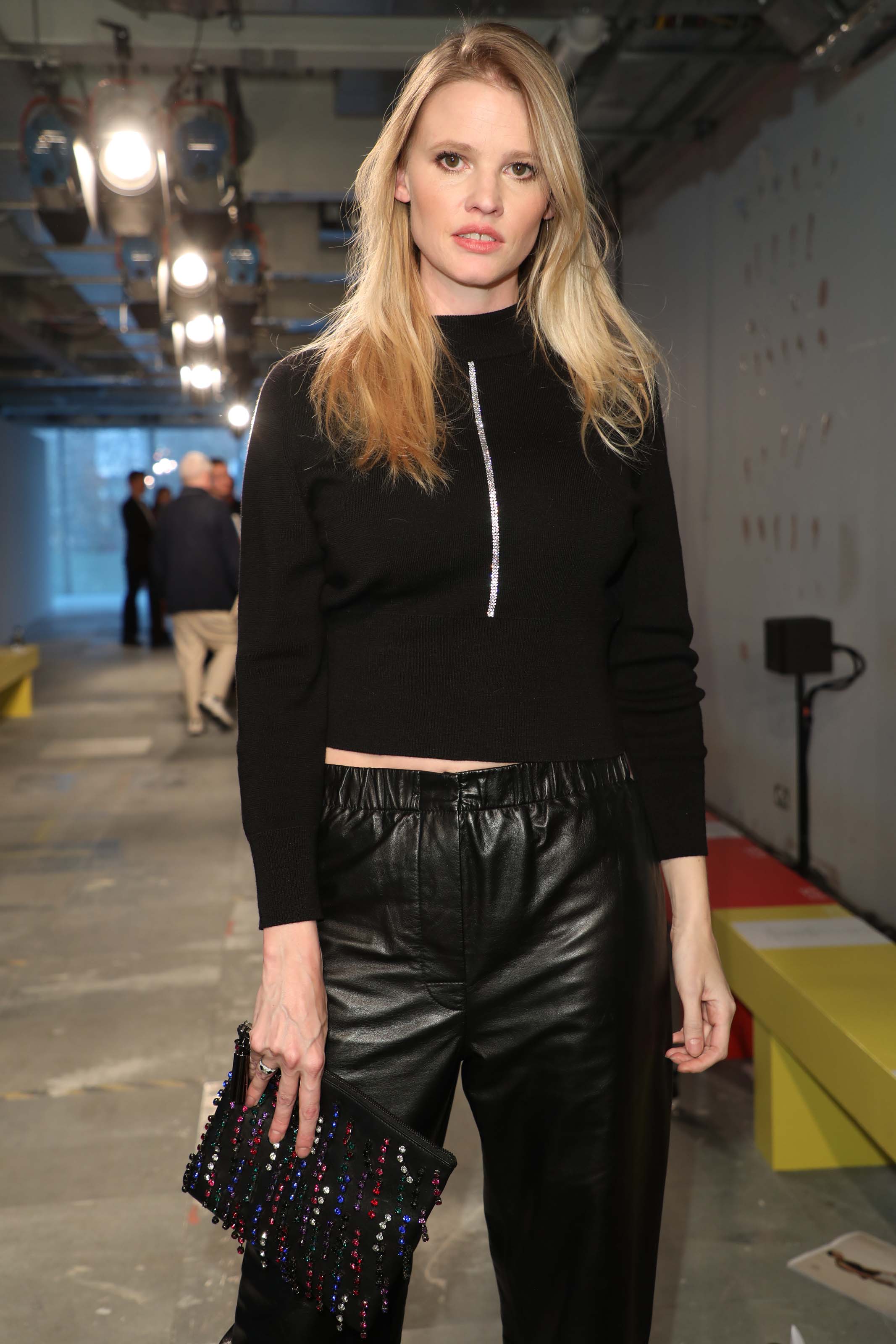 Lara Stone attends Christopher Kane Show