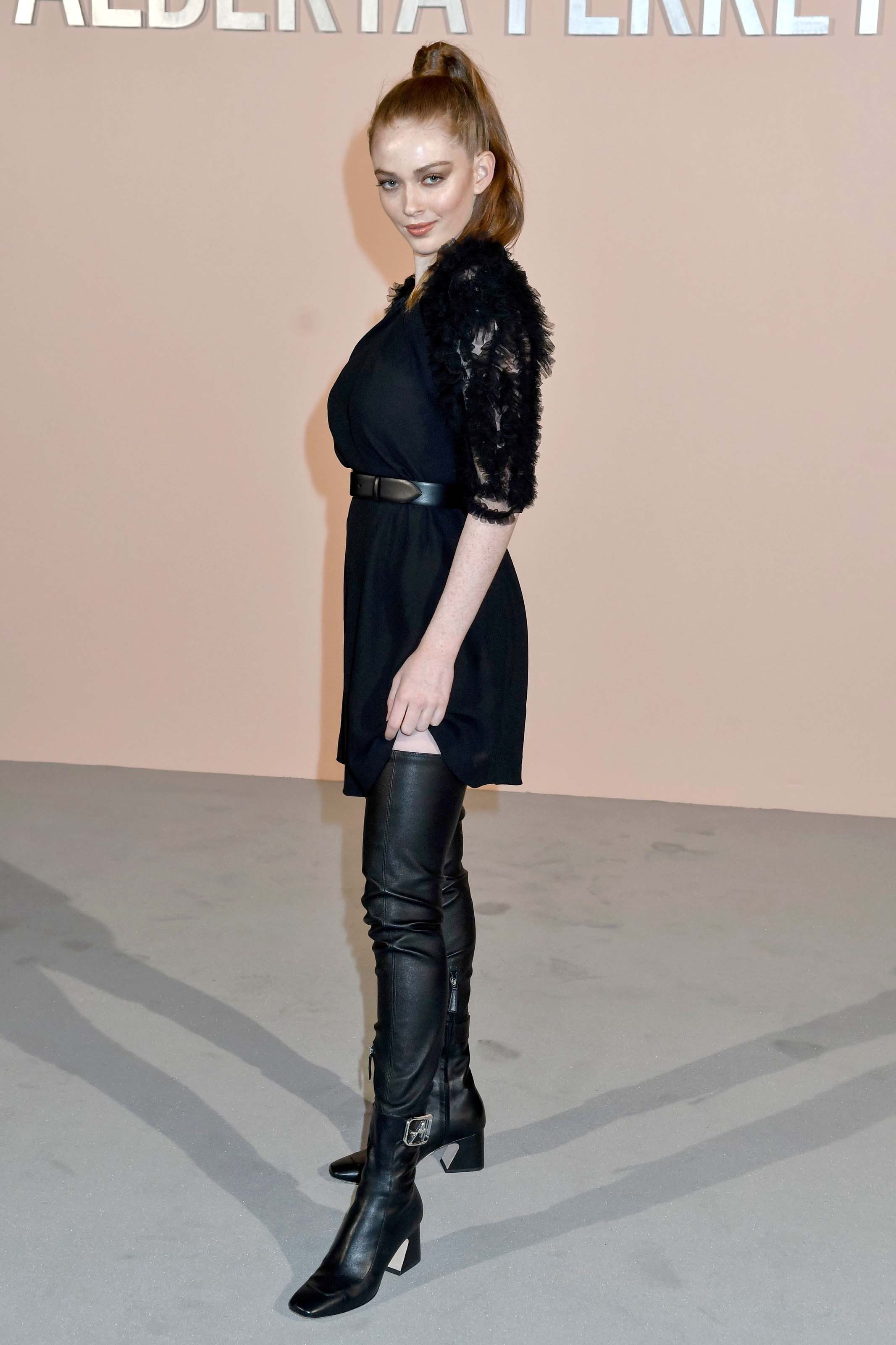 Larsen Thompson attends Alberta Ferretti show