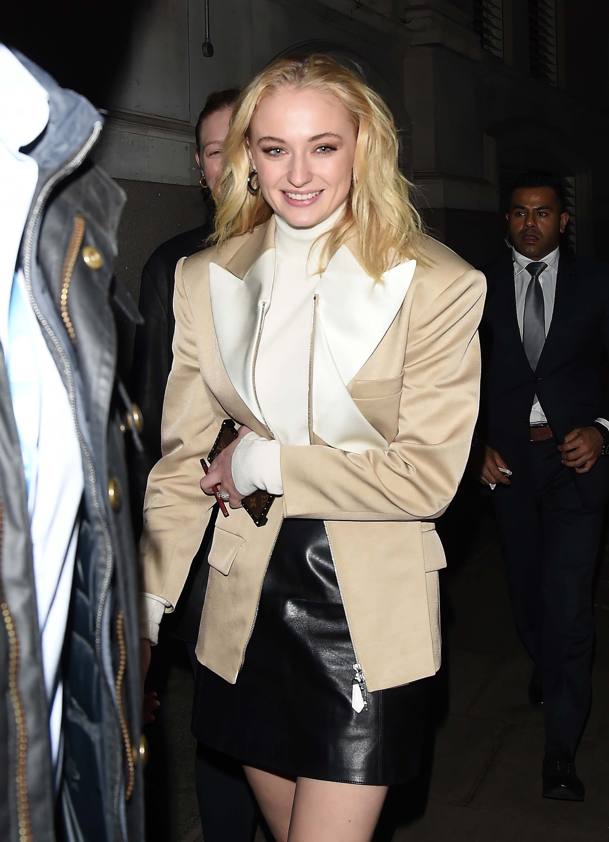 Sophie Turner seen leaving the Corinthia hotel