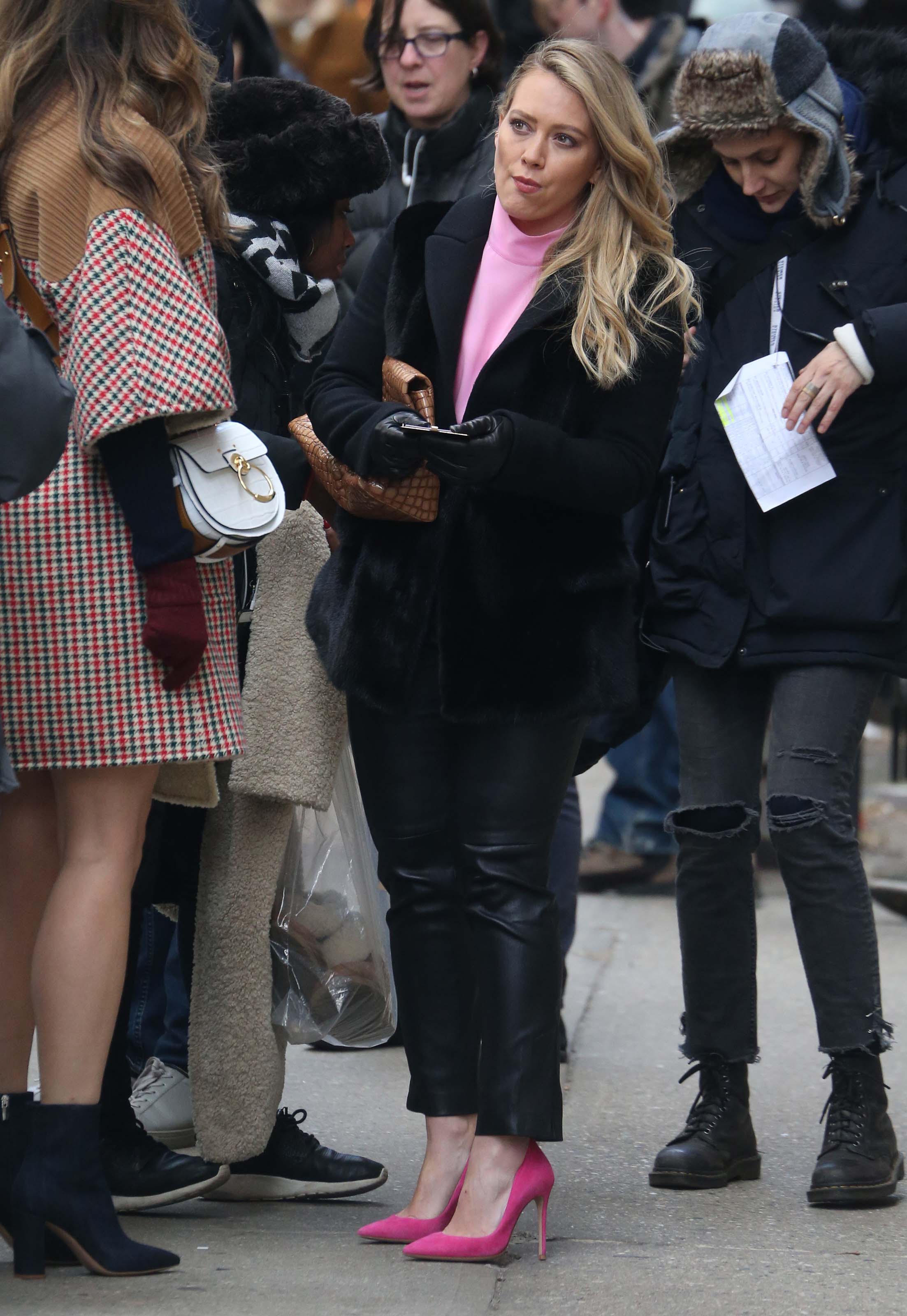 Hilary Duff filming Younger in Brooklyn