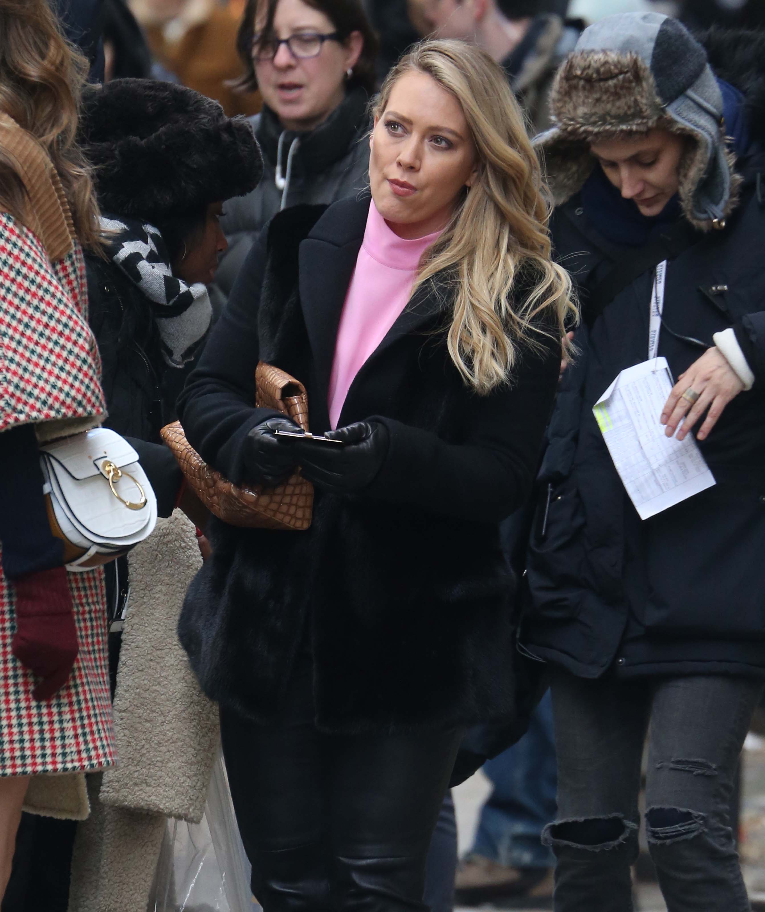 Hilary Duff filming Younger in Brooklyn