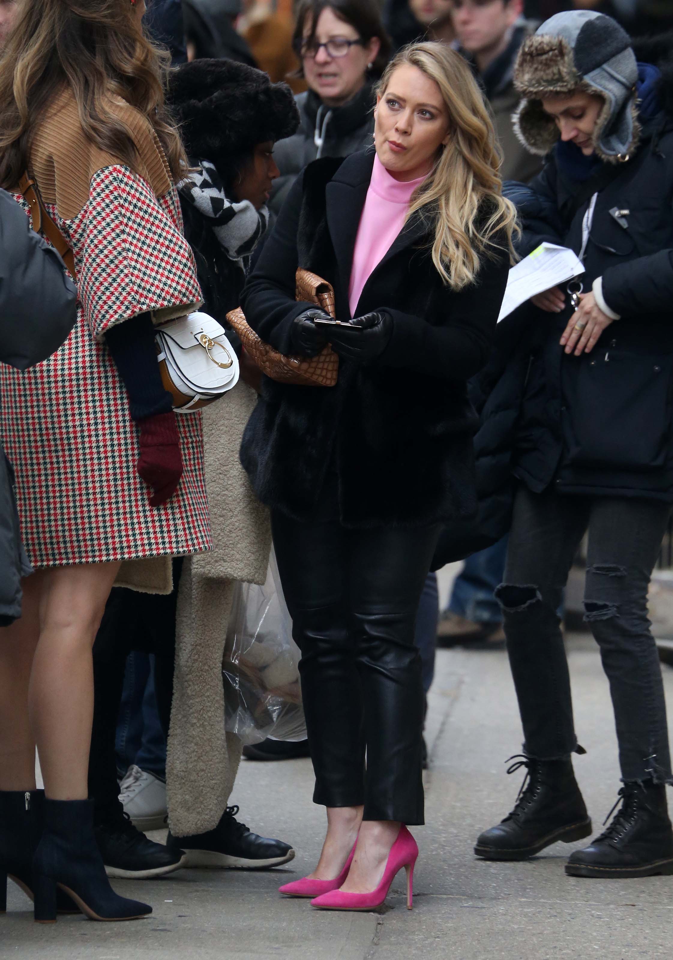 Hilary Duff filming Younger in Brooklyn