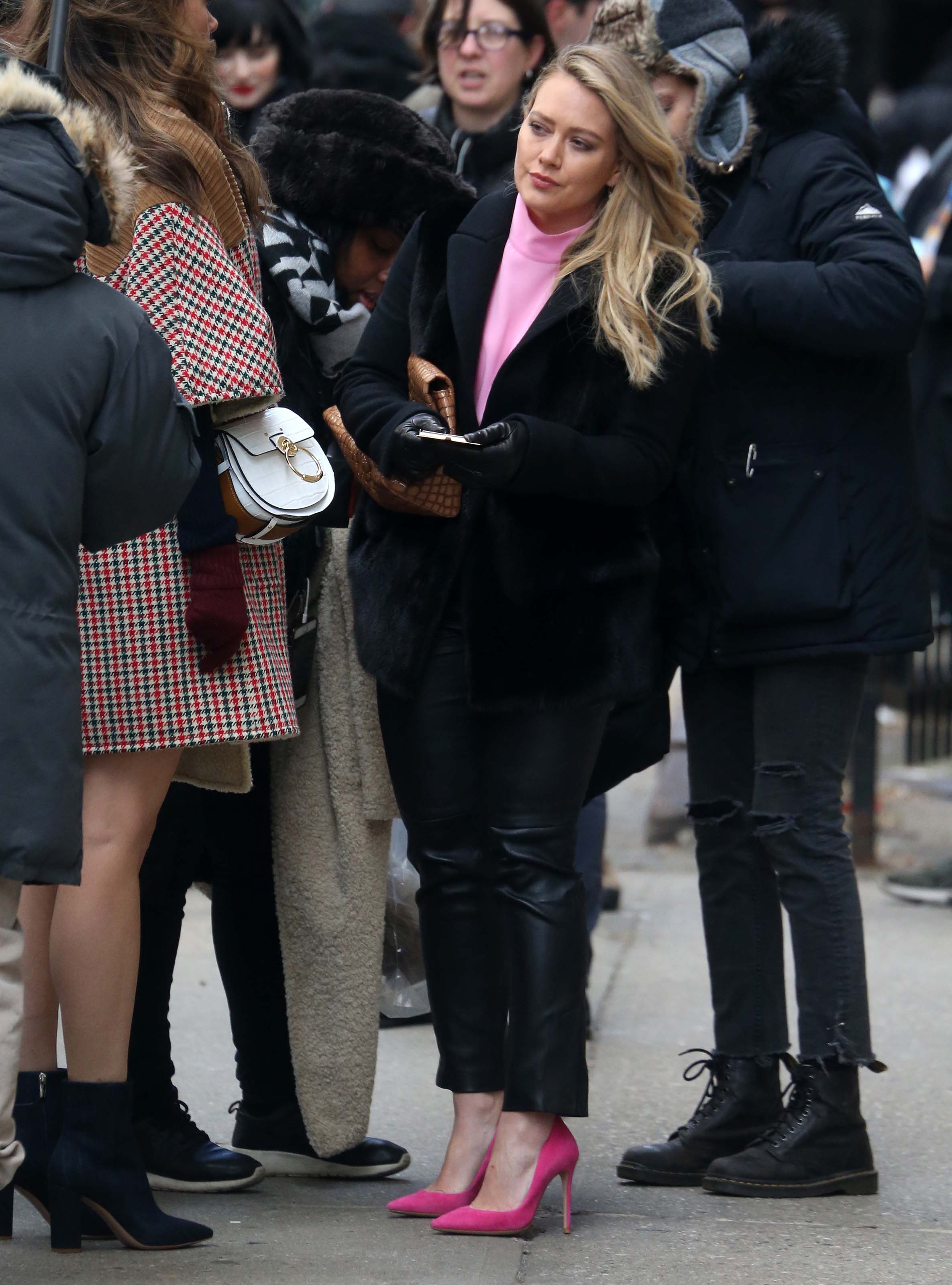 Hilary Duff filming Younger in Brooklyn