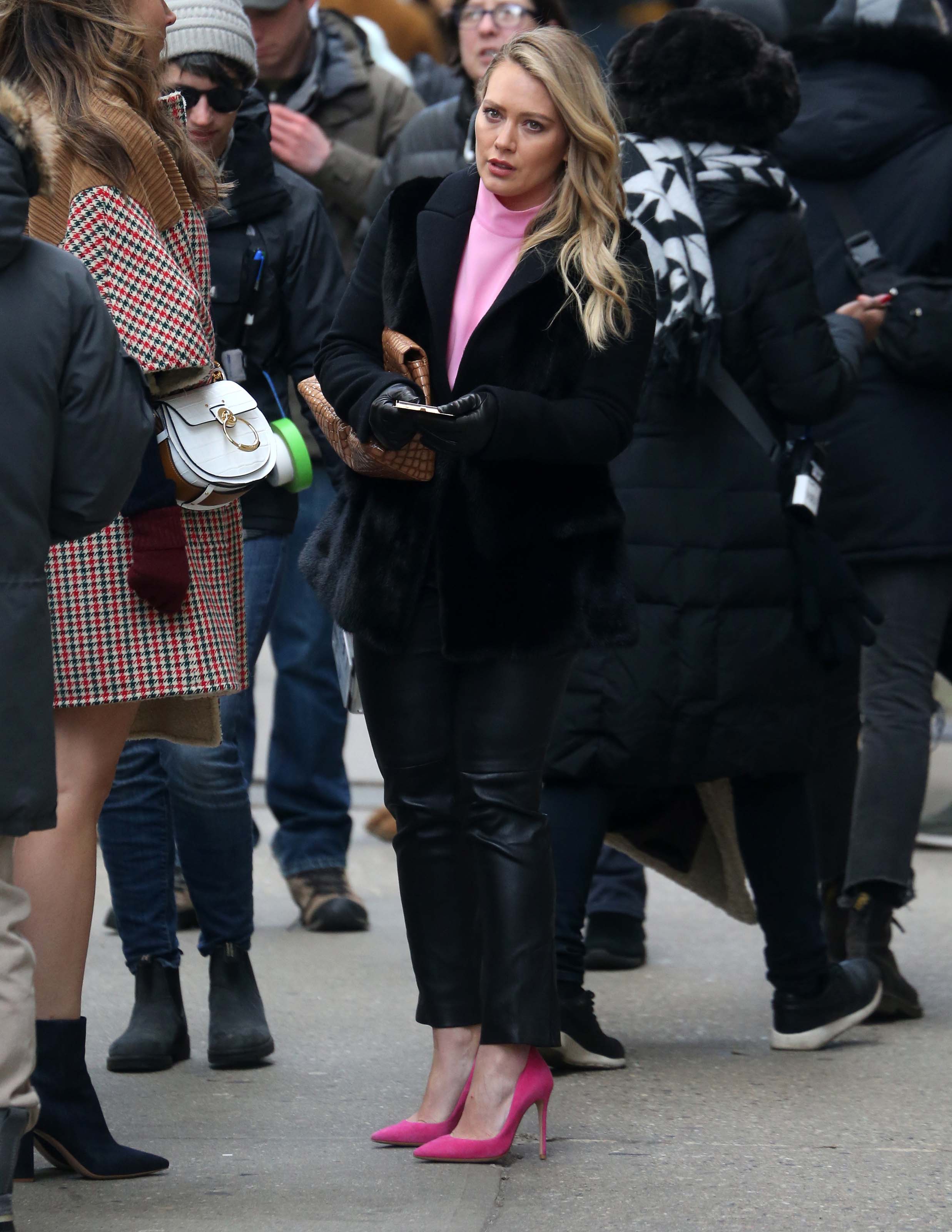 Hilary Duff filming Younger in Brooklyn