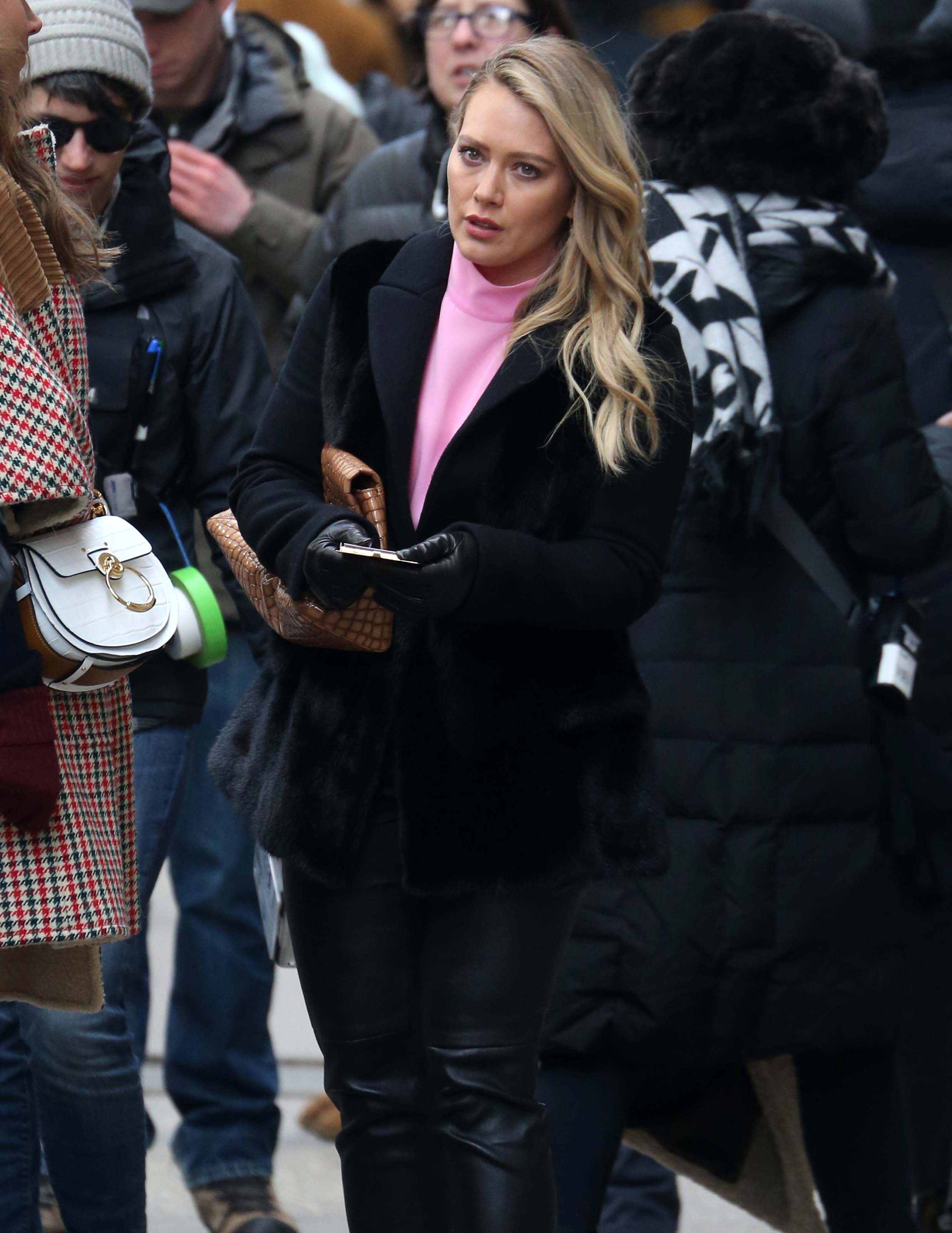 Hilary Duff filming Younger in Brooklyn