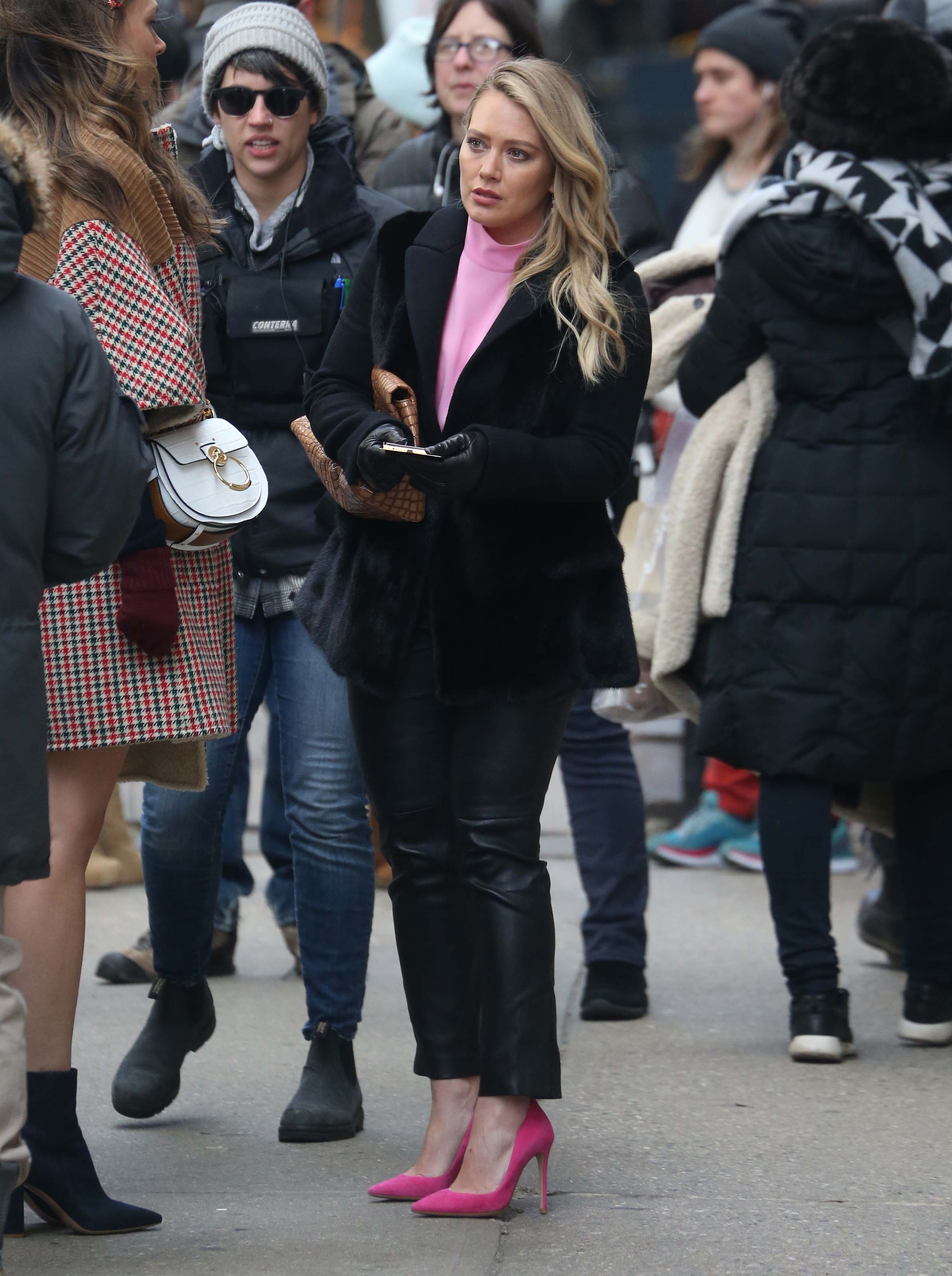 Hilary Duff filming Younger in Brooklyn