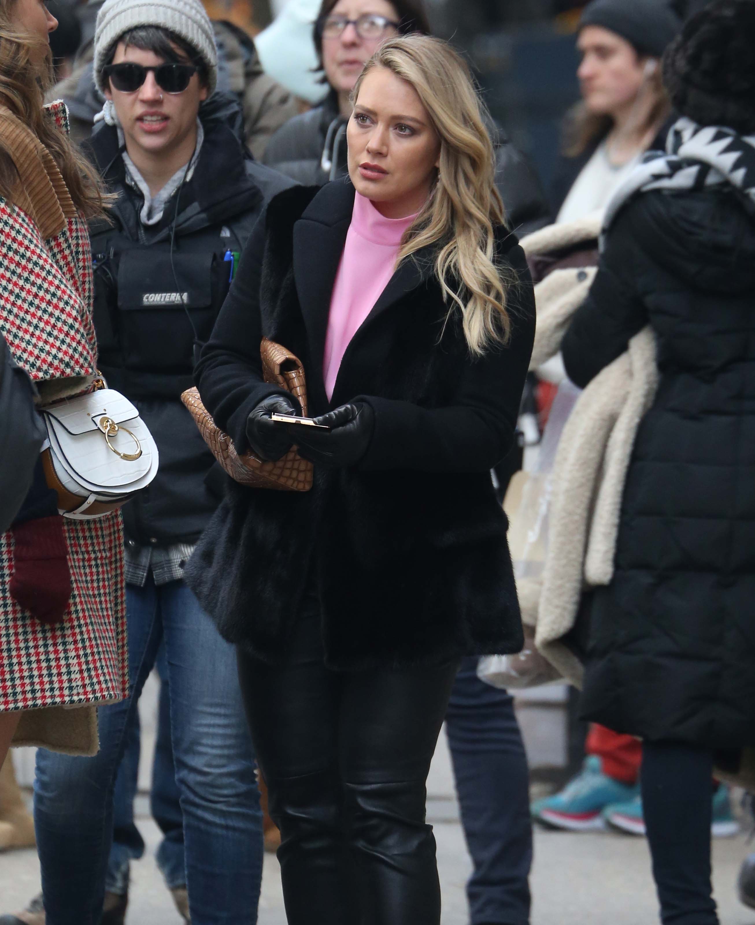 Hilary Duff filming Younger in Brooklyn