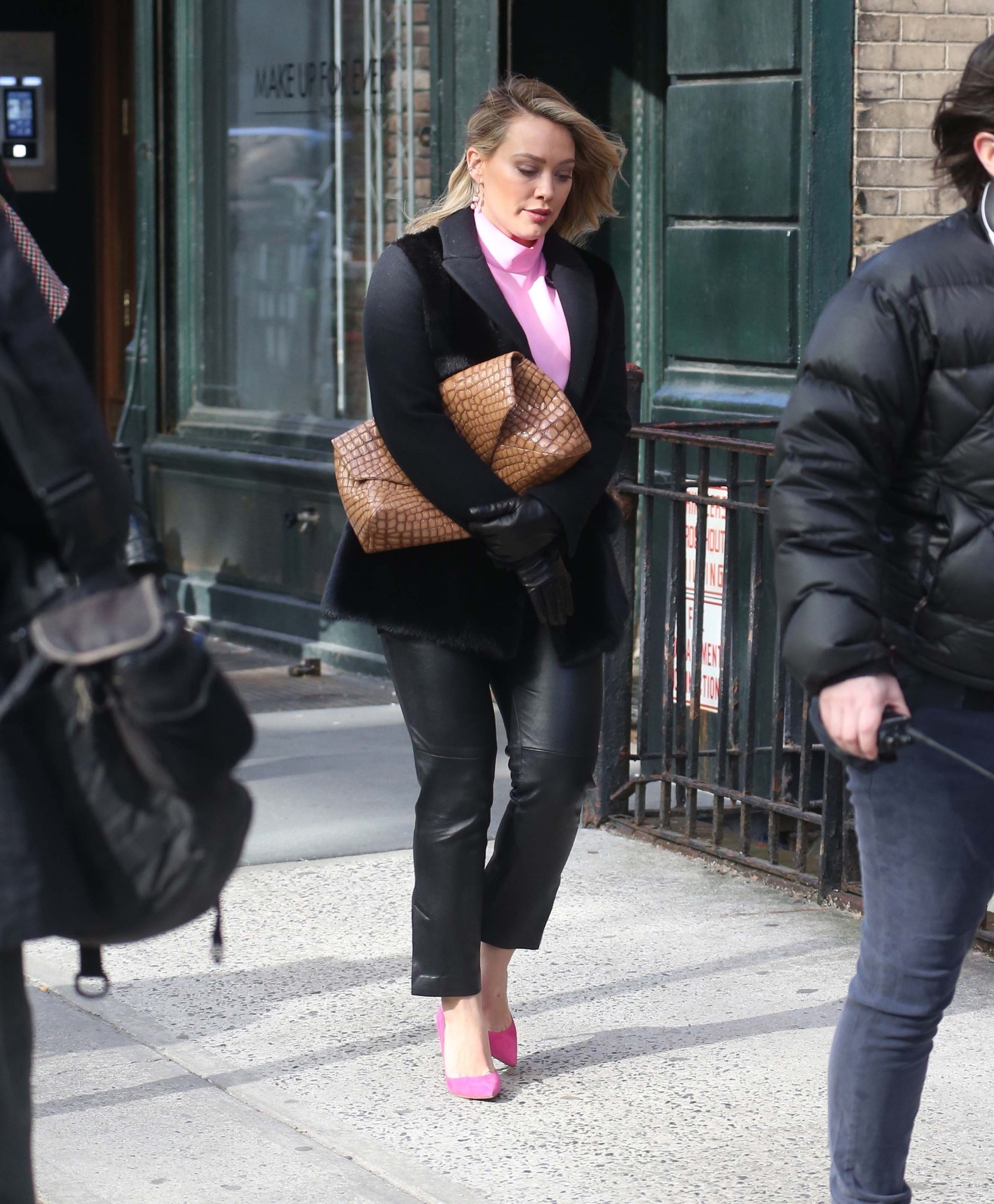 Hilary Duff filming Younger in Brooklyn