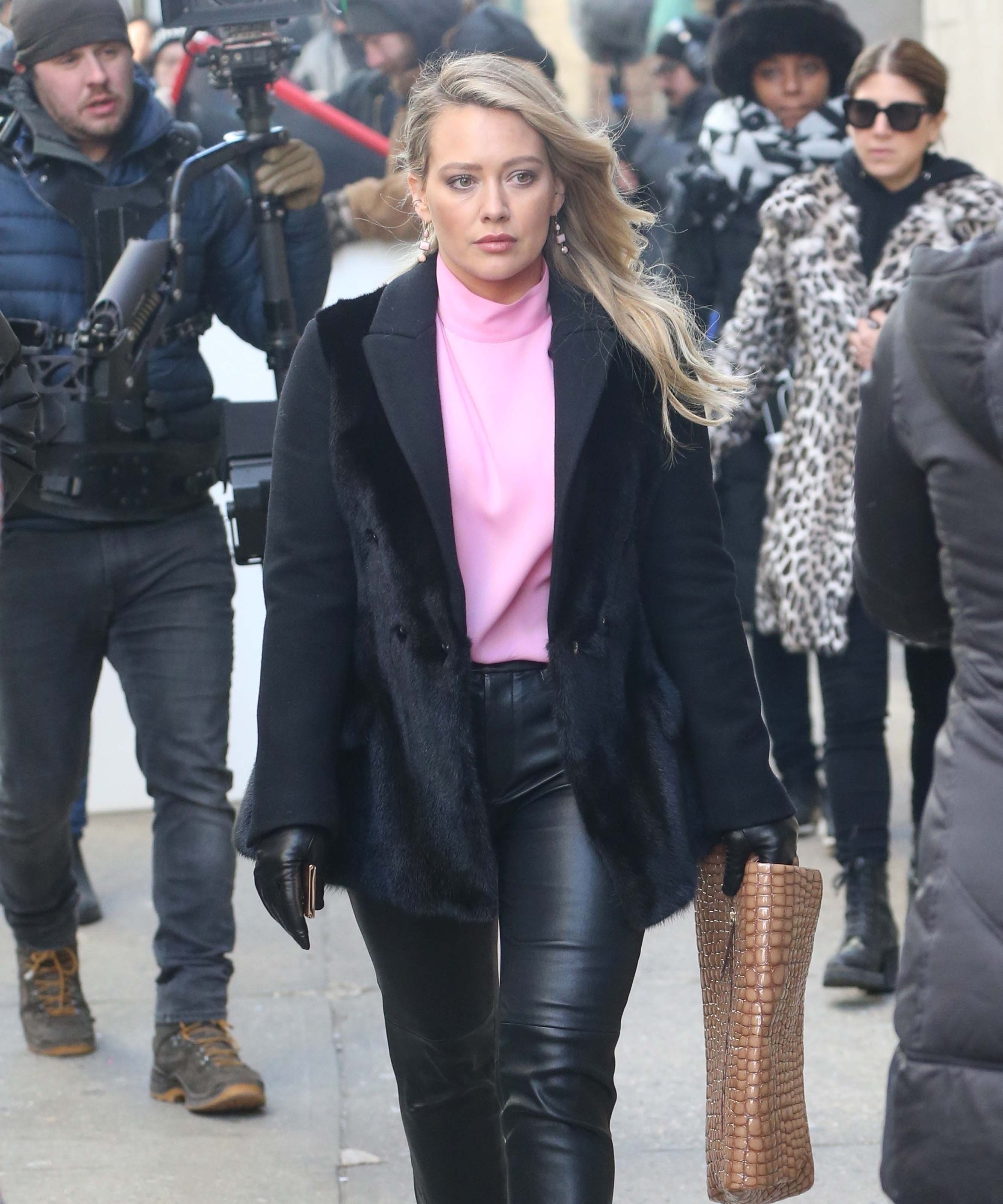 Hilary Duff filming Younger in Brooklyn