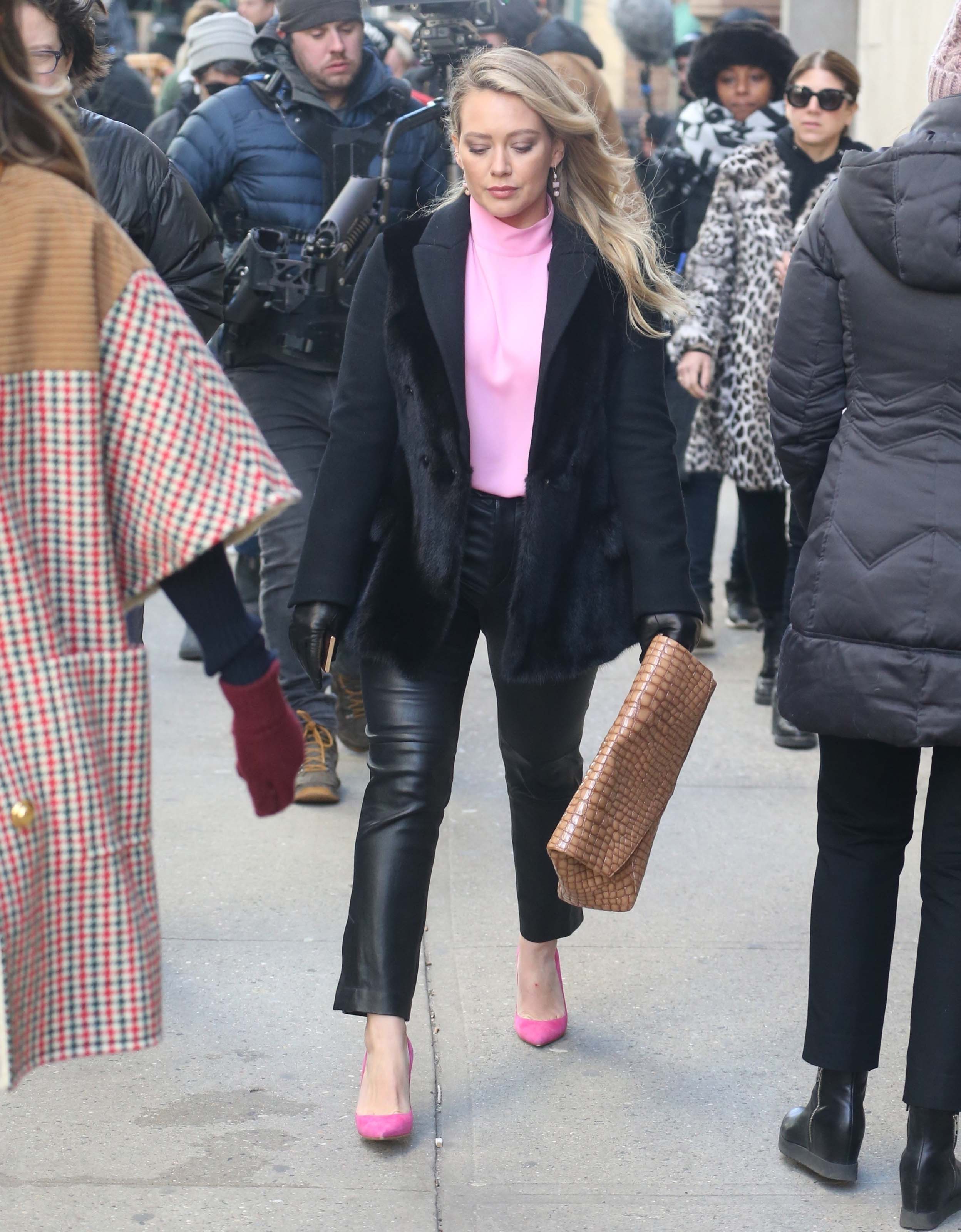 Hilary Duff filming Younger in Brooklyn