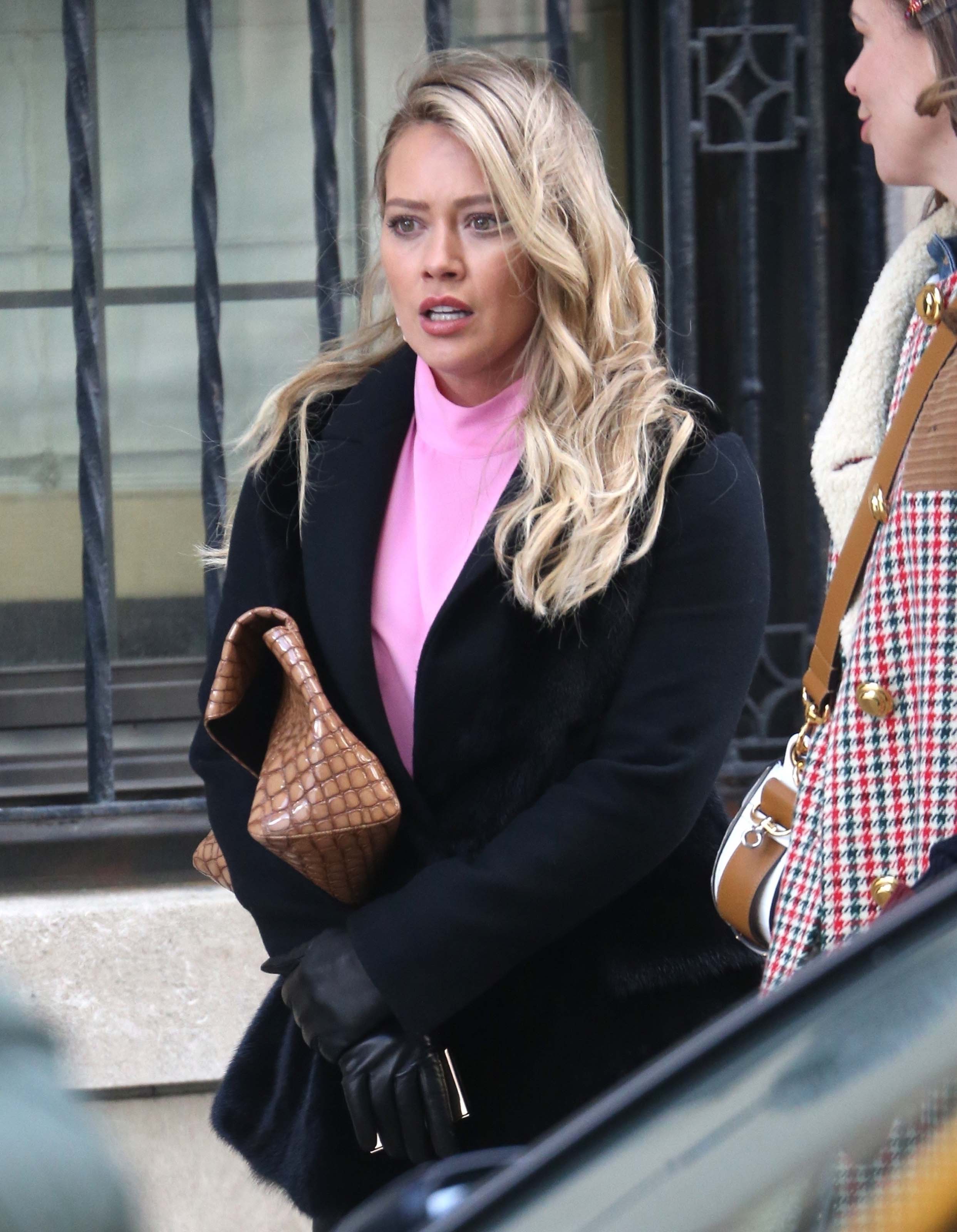 Hilary Duff filming Younger in Brooklyn