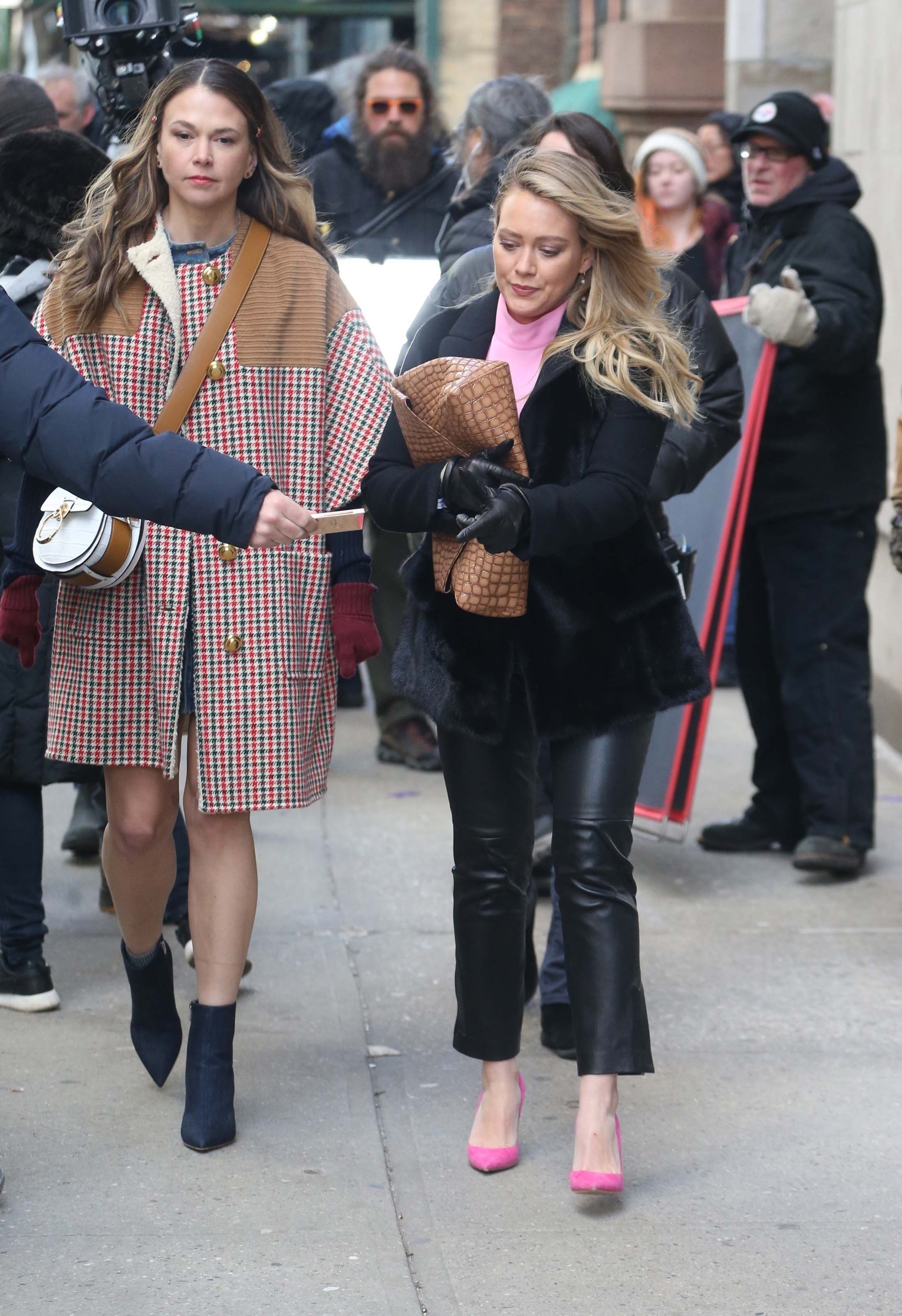 Hilary Duff filming Younger in Brooklyn