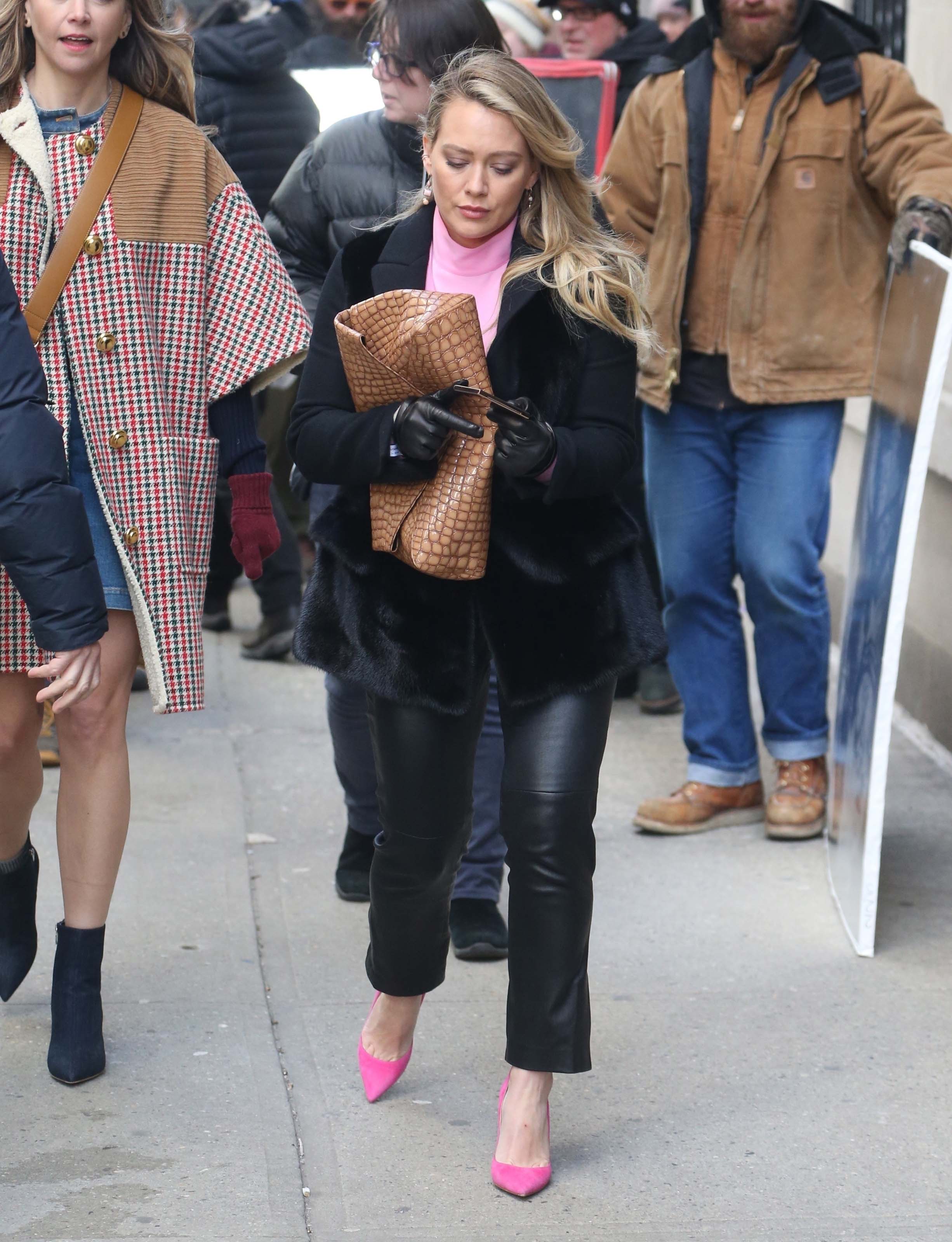 Hilary Duff filming Younger in Brooklyn