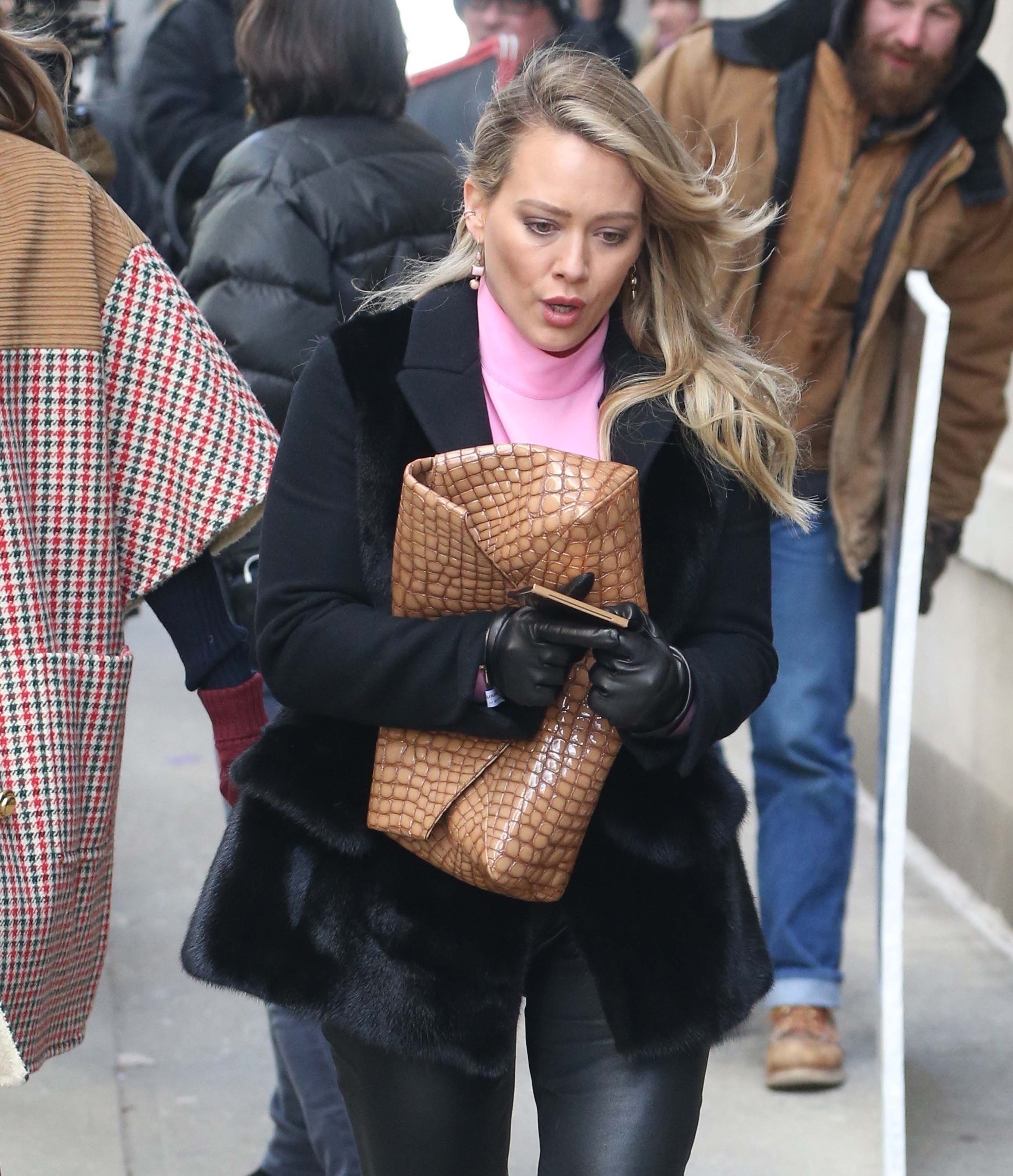 Hilary Duff filming Younger in Brooklyn