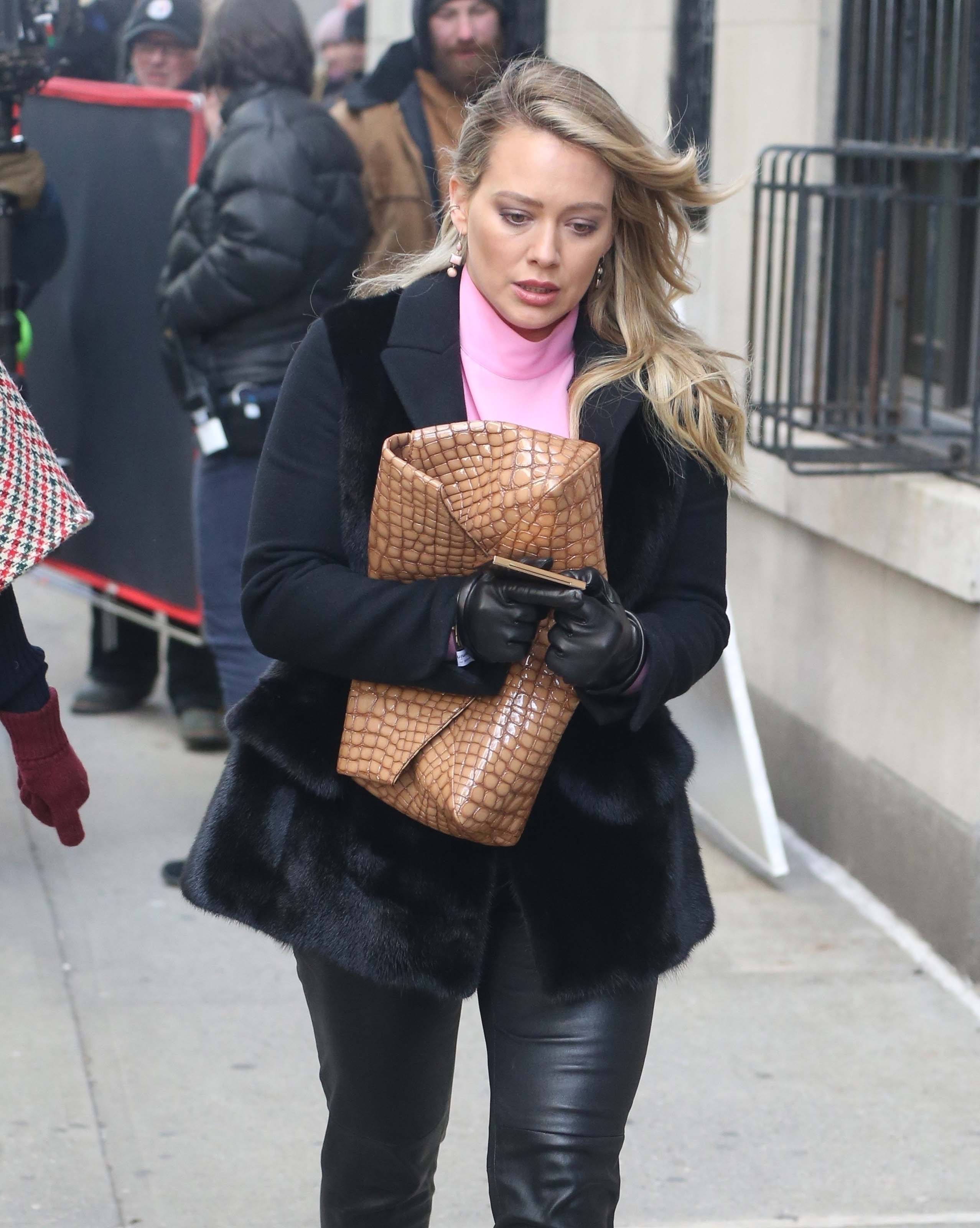 Hilary Duff filming Younger in Brooklyn