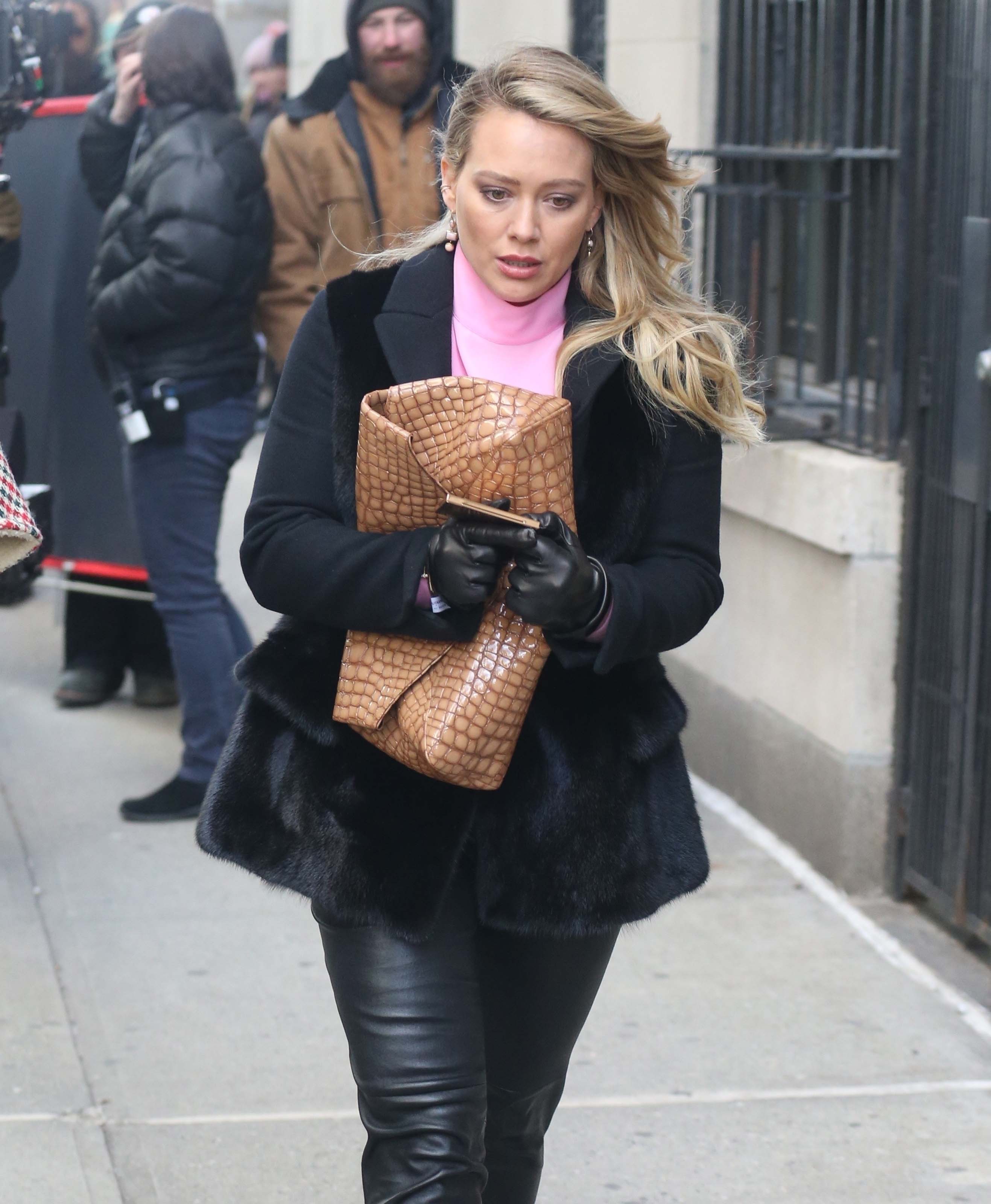 Hilary Duff filming Younger in Brooklyn