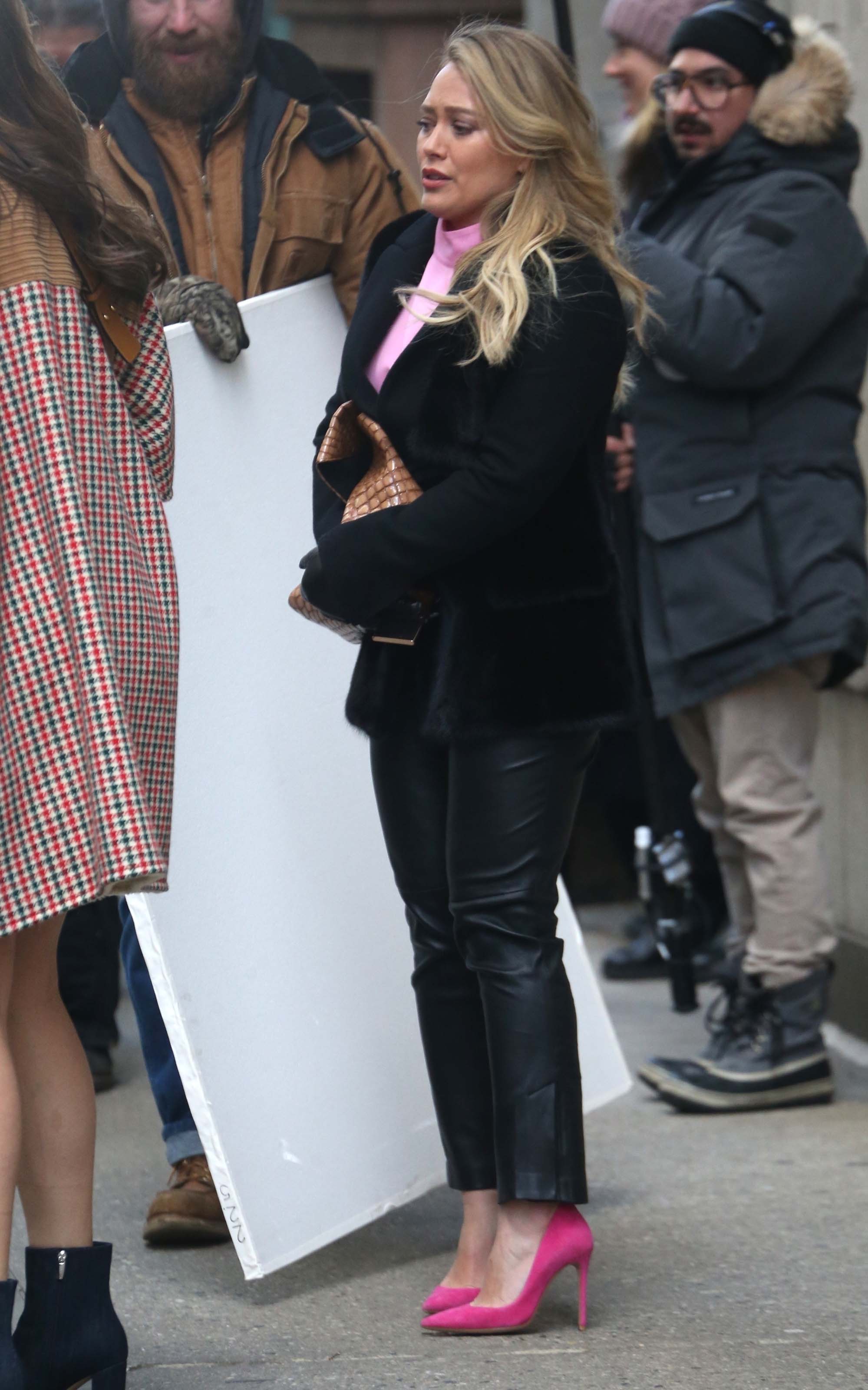 Hilary Duff filming Younger in Brooklyn