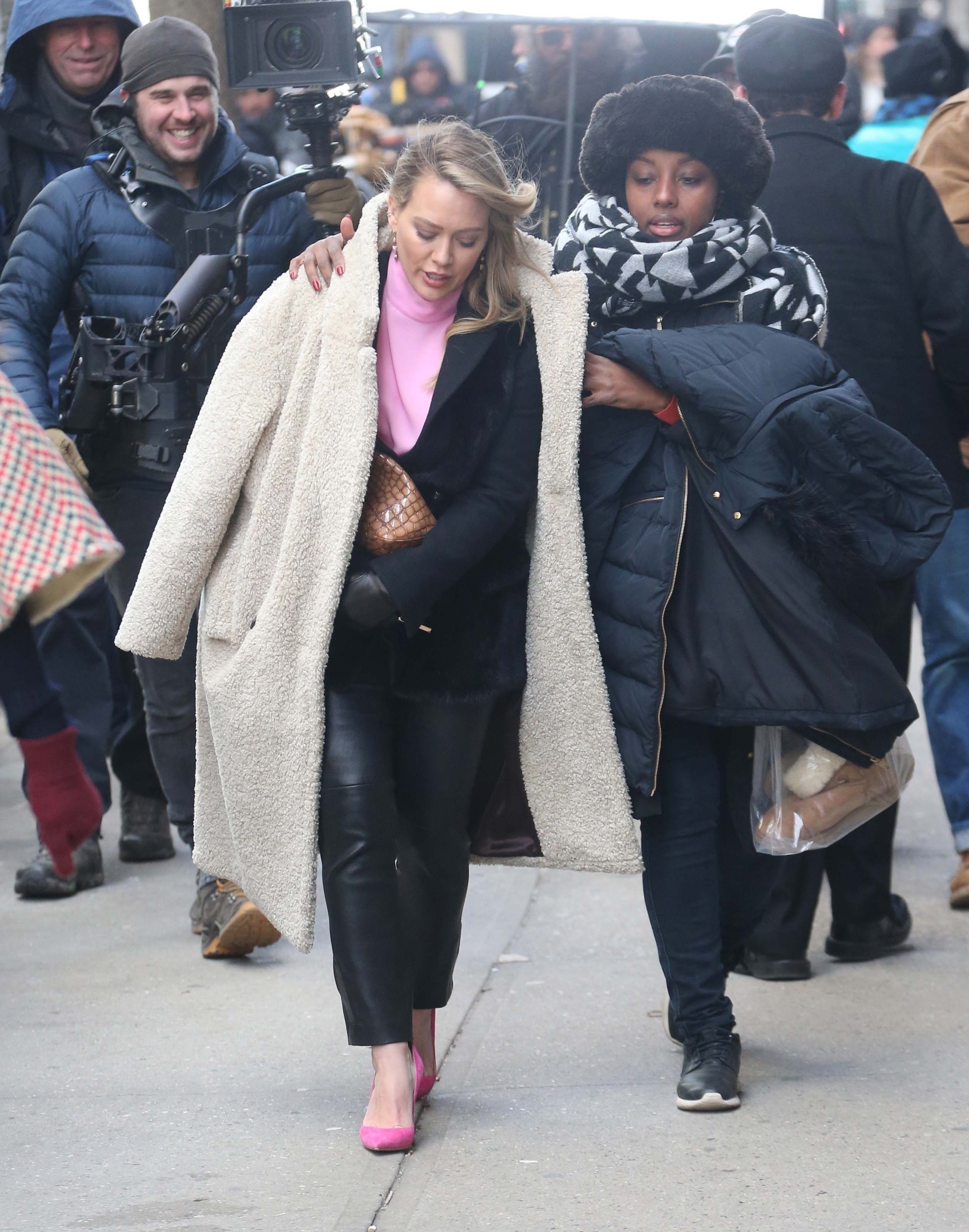 Hilary Duff filming Younger in Brooklyn