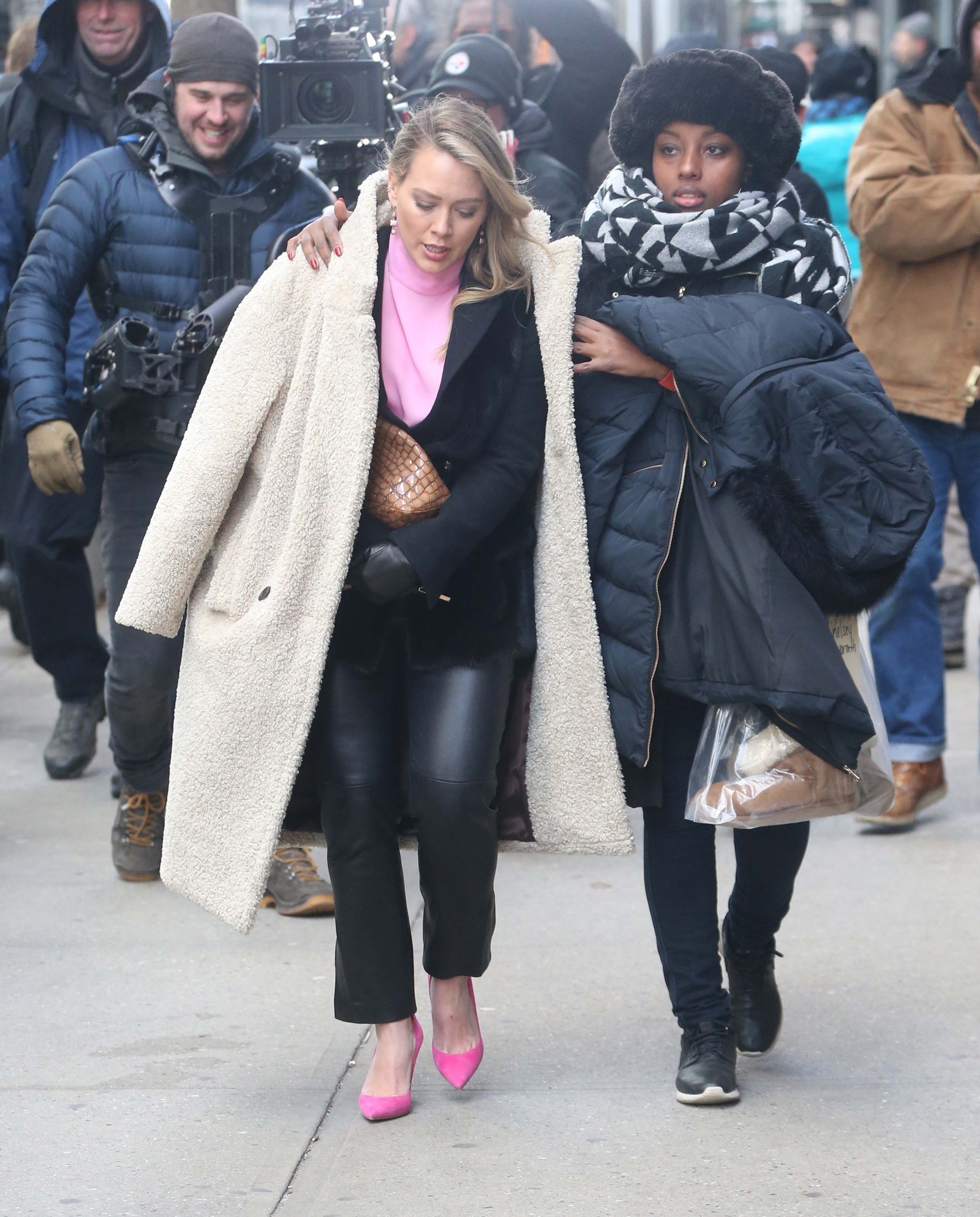 Hilary Duff filming Younger in Brooklyn