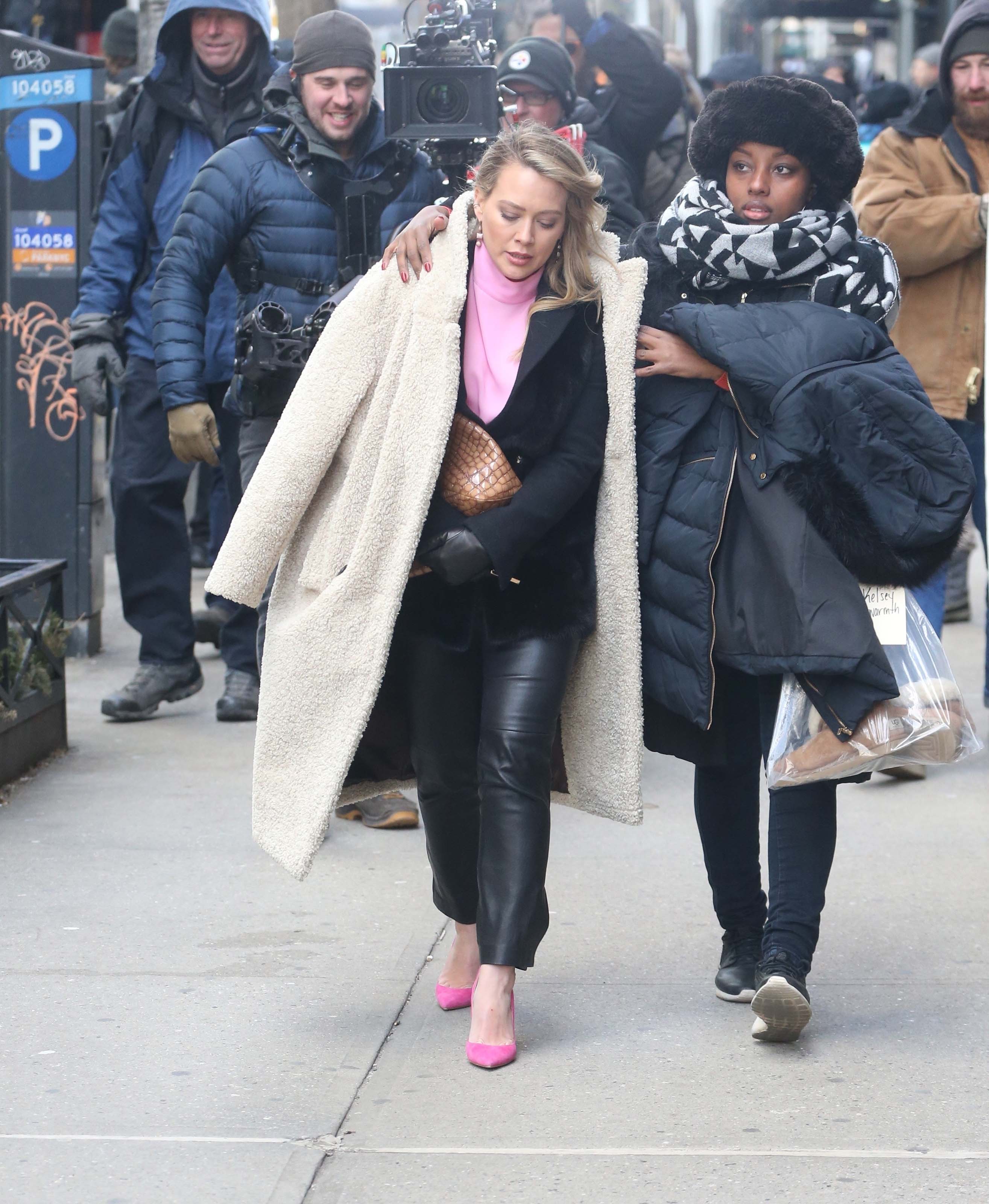 Hilary Duff filming Younger in Brooklyn