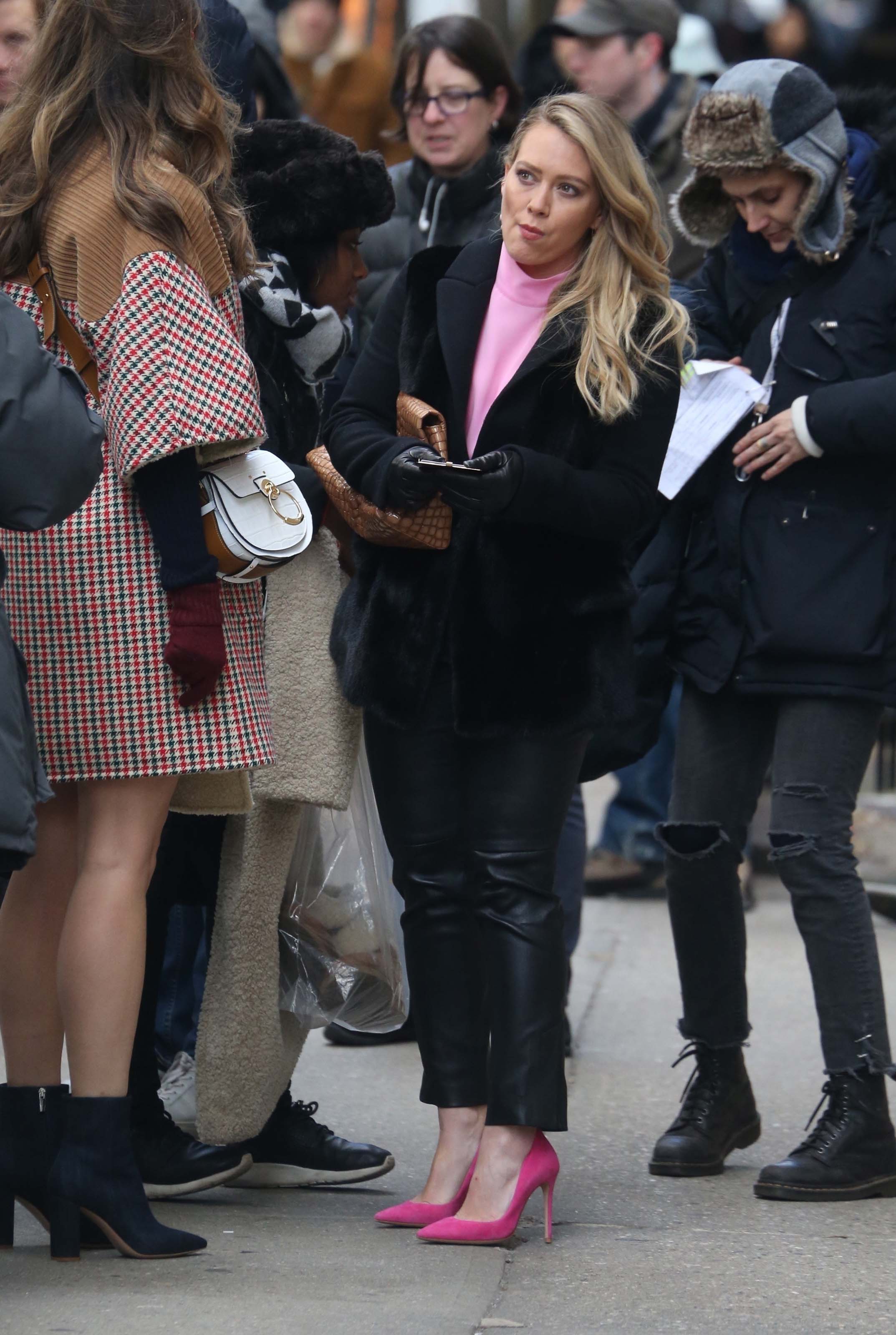 Hilary Duff filming Younger in Brooklyn