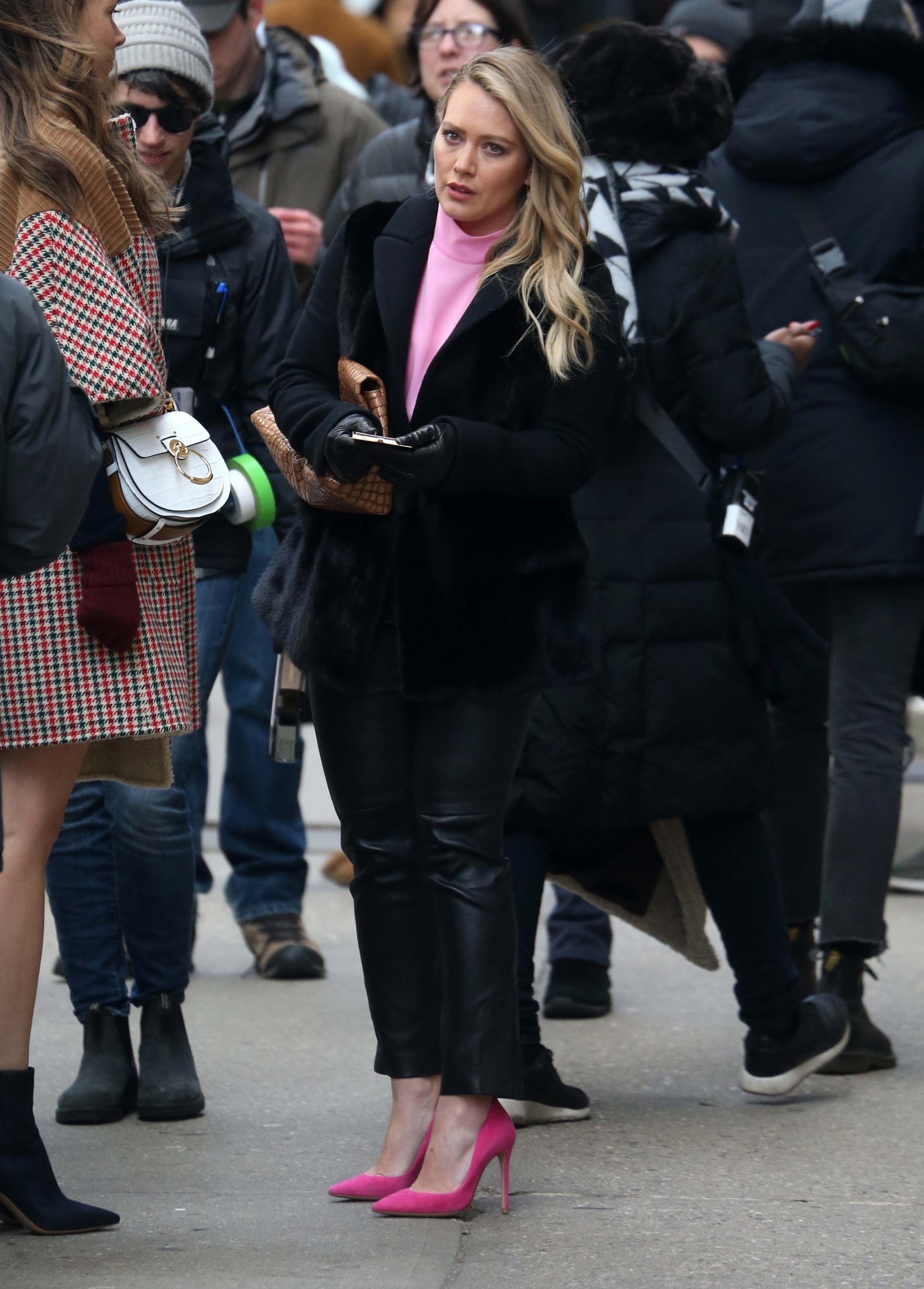 Hilary Duff filming Younger in Brooklyn