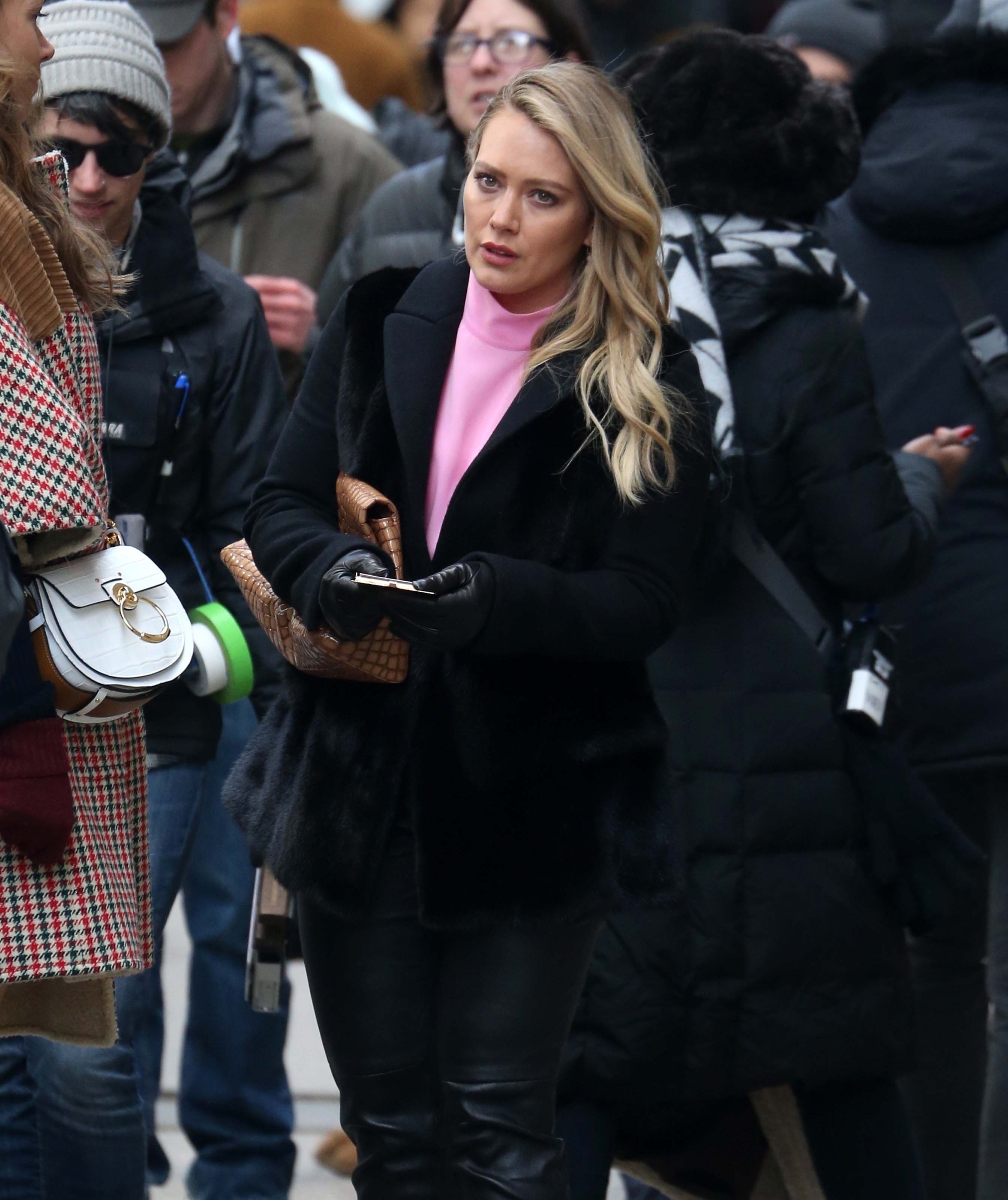 Hilary Duff filming Younger in Brooklyn