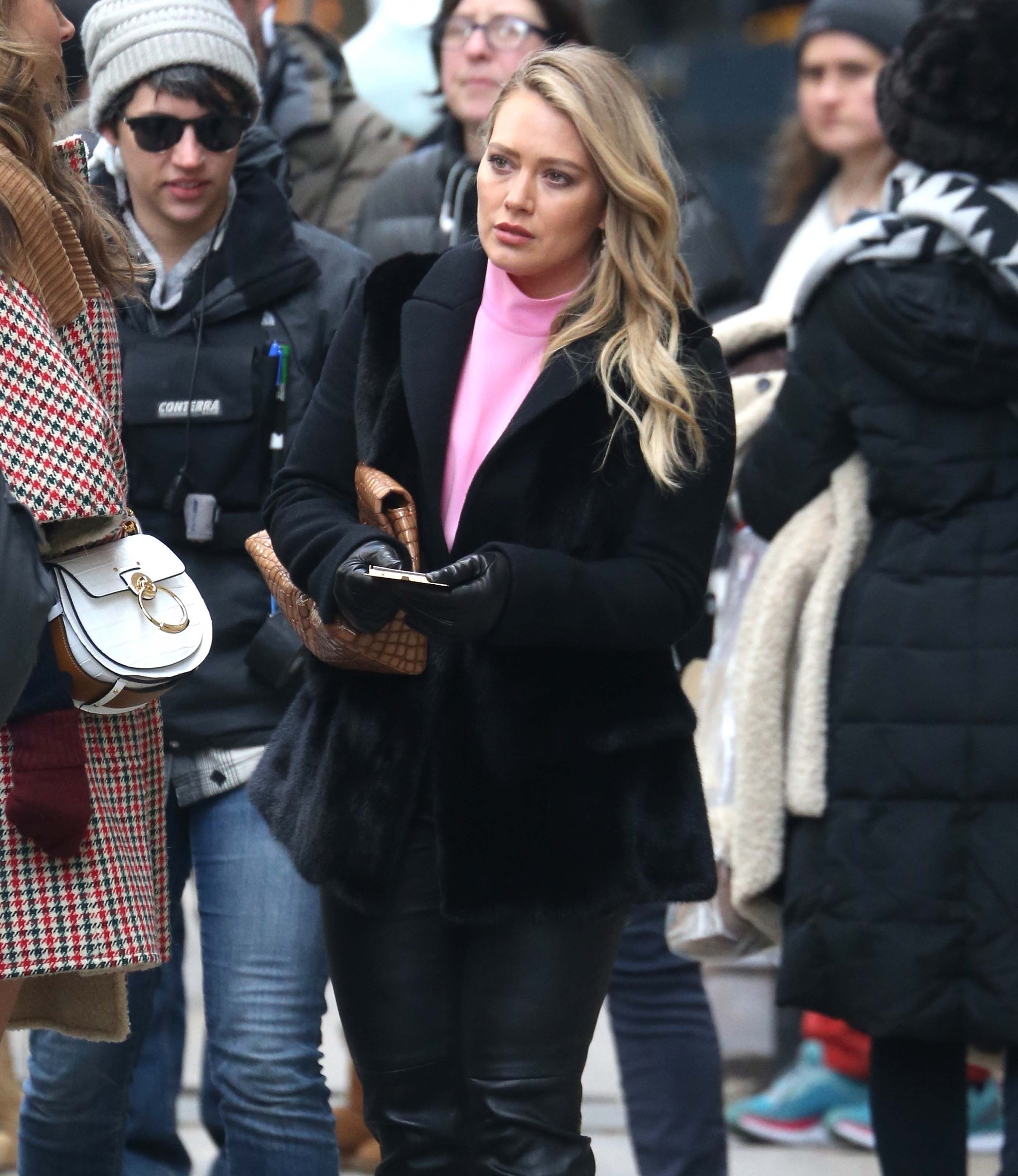 Hilary Duff filming Younger in Brooklyn