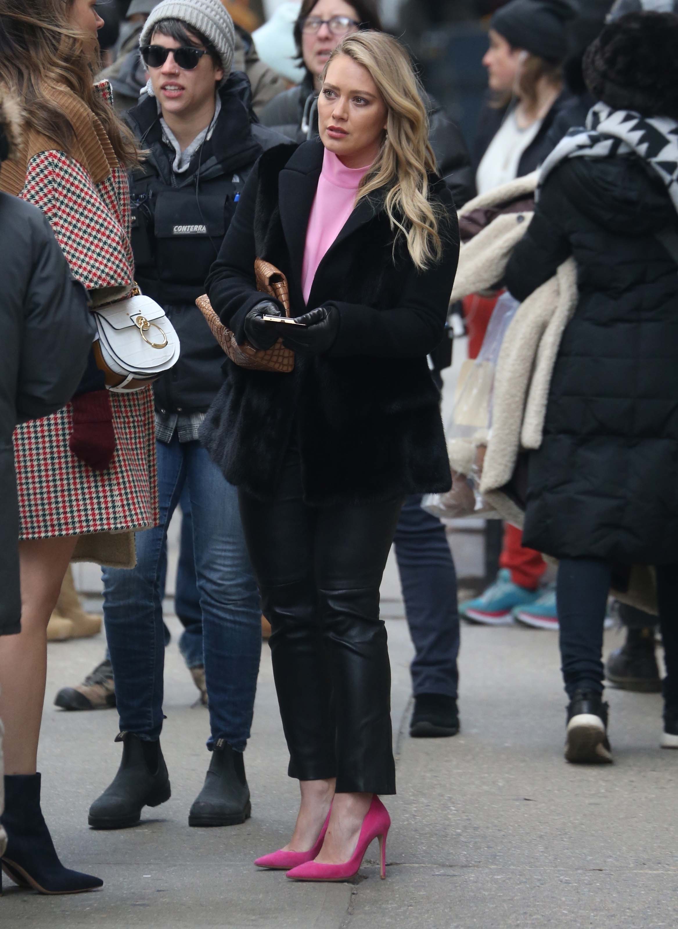 Hilary Duff filming Younger in Brooklyn