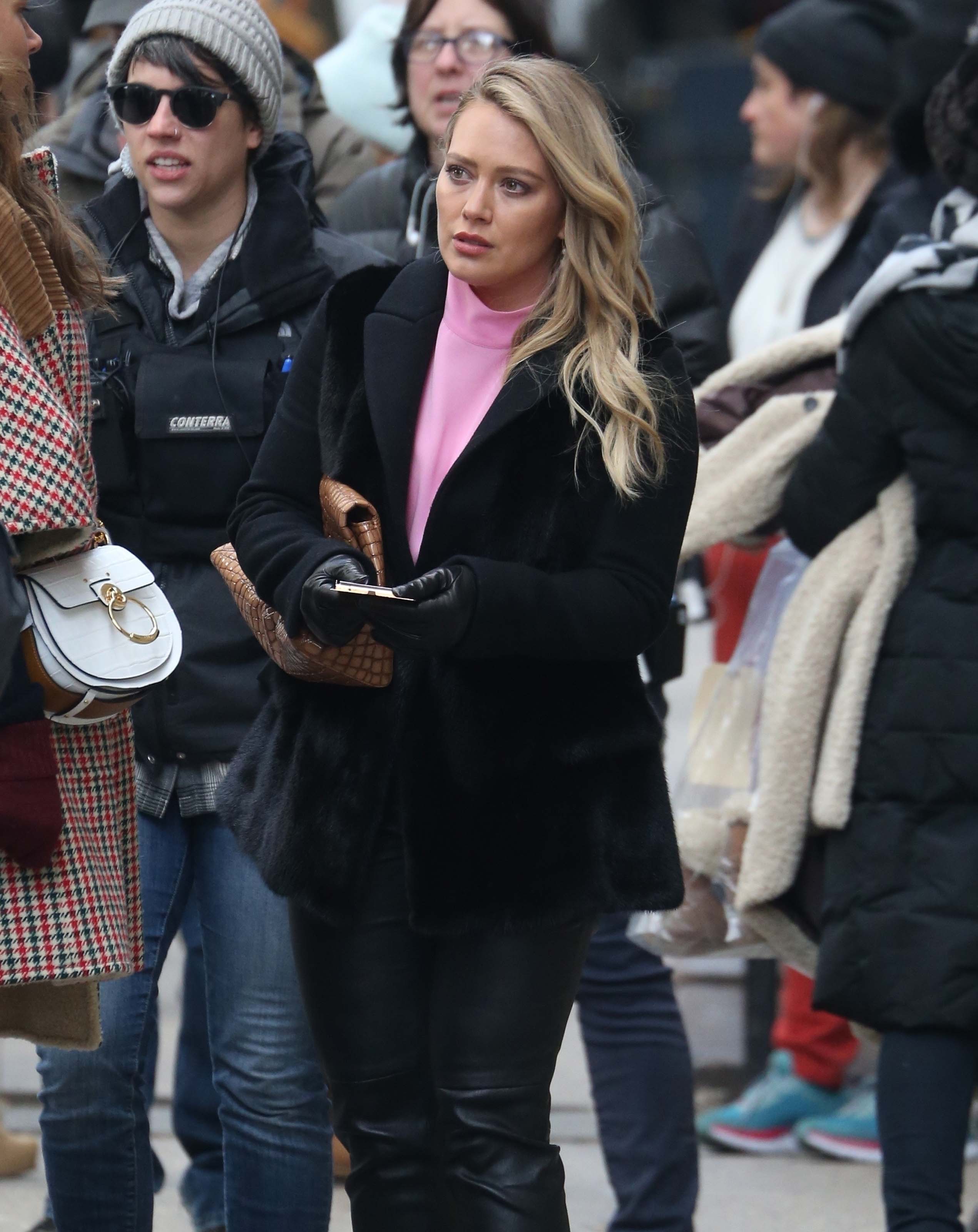 Hilary Duff filming Younger in Brooklyn