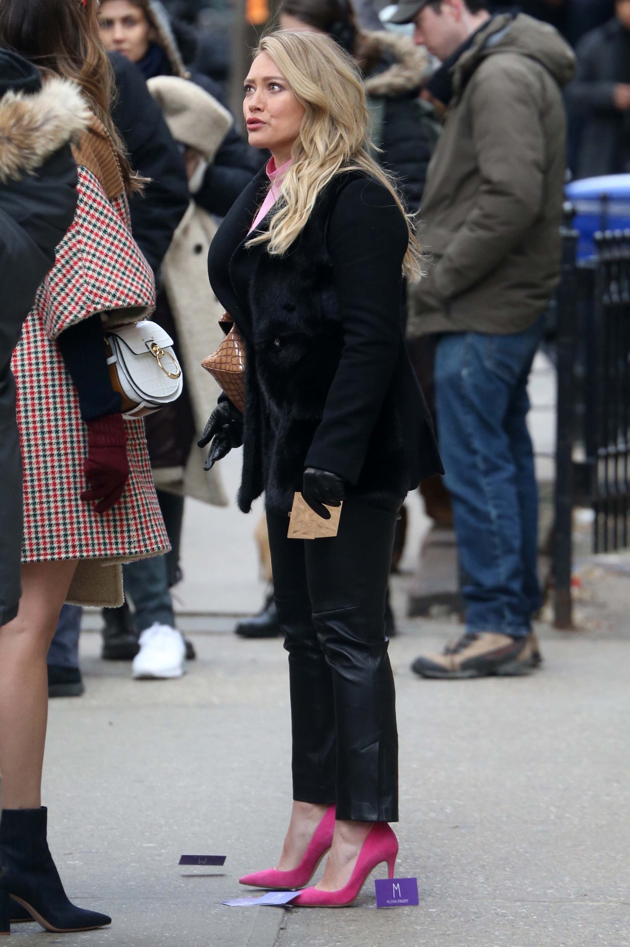 Hilary Duff filming Younger in Brooklyn