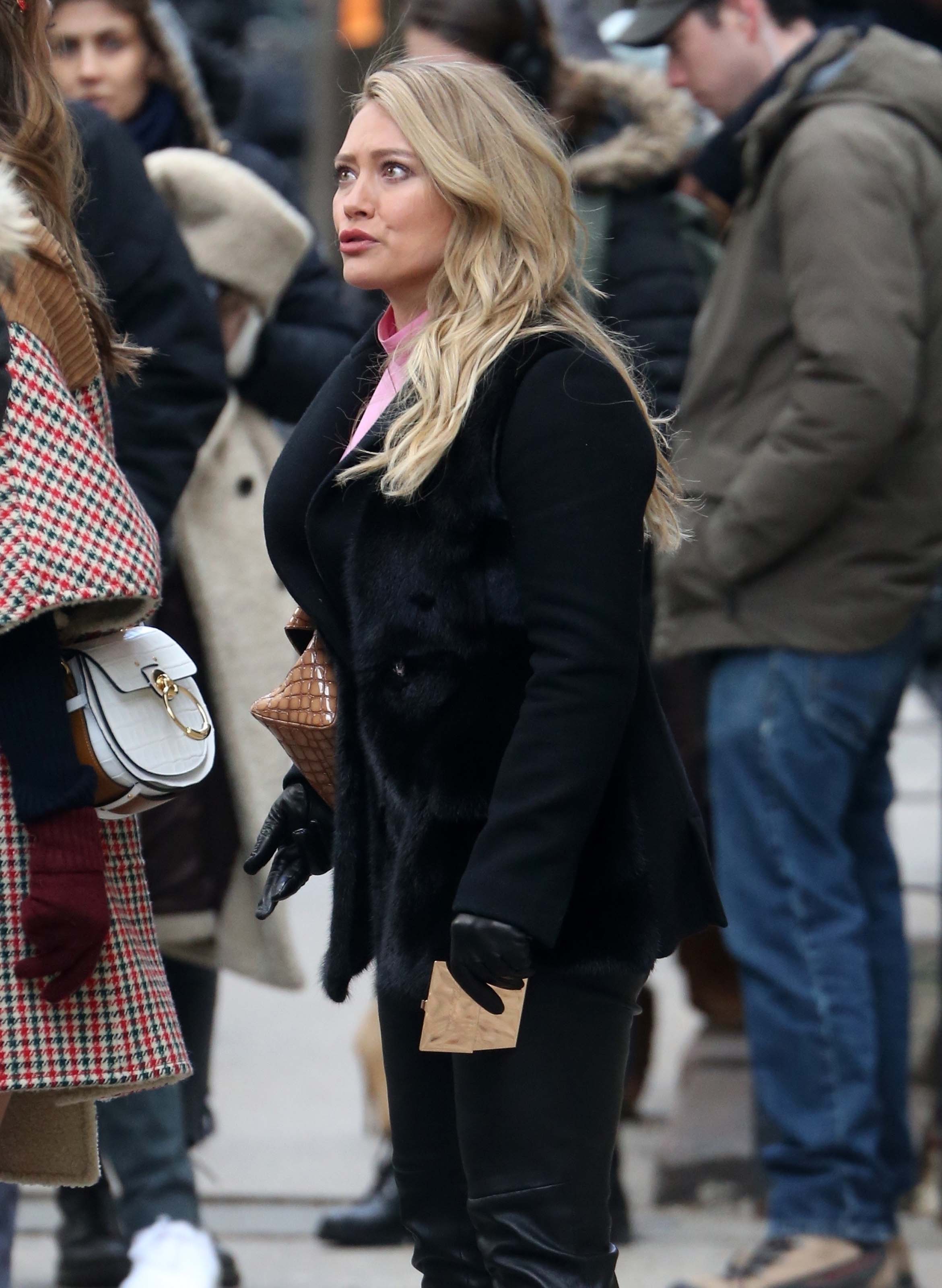 Hilary Duff filming Younger in Brooklyn