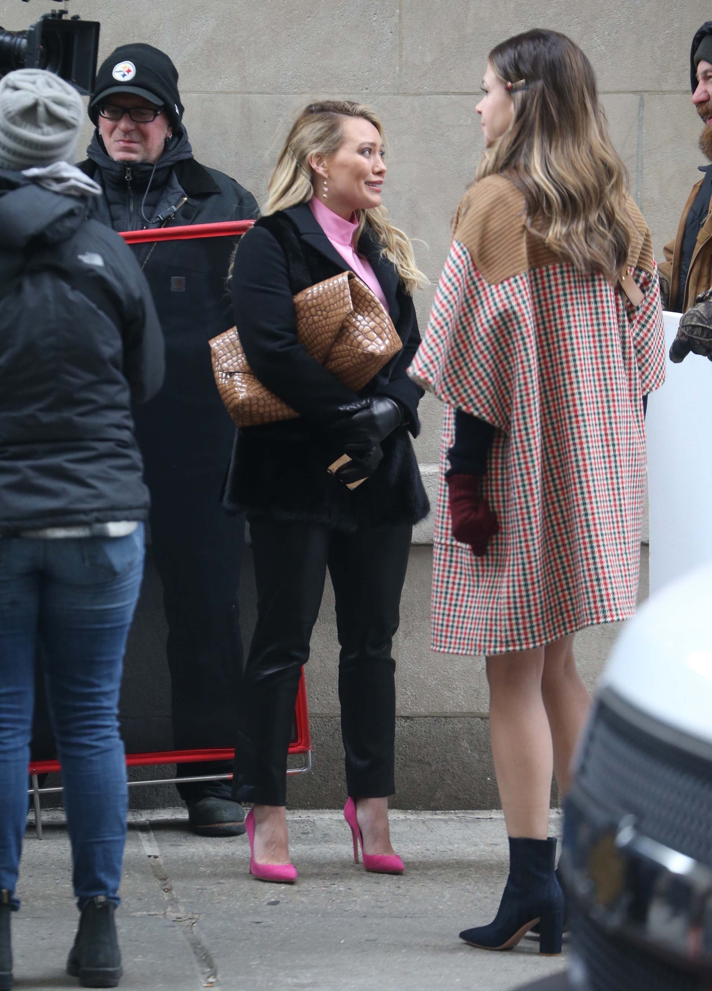 Hilary Duff filming Younger in Brooklyn