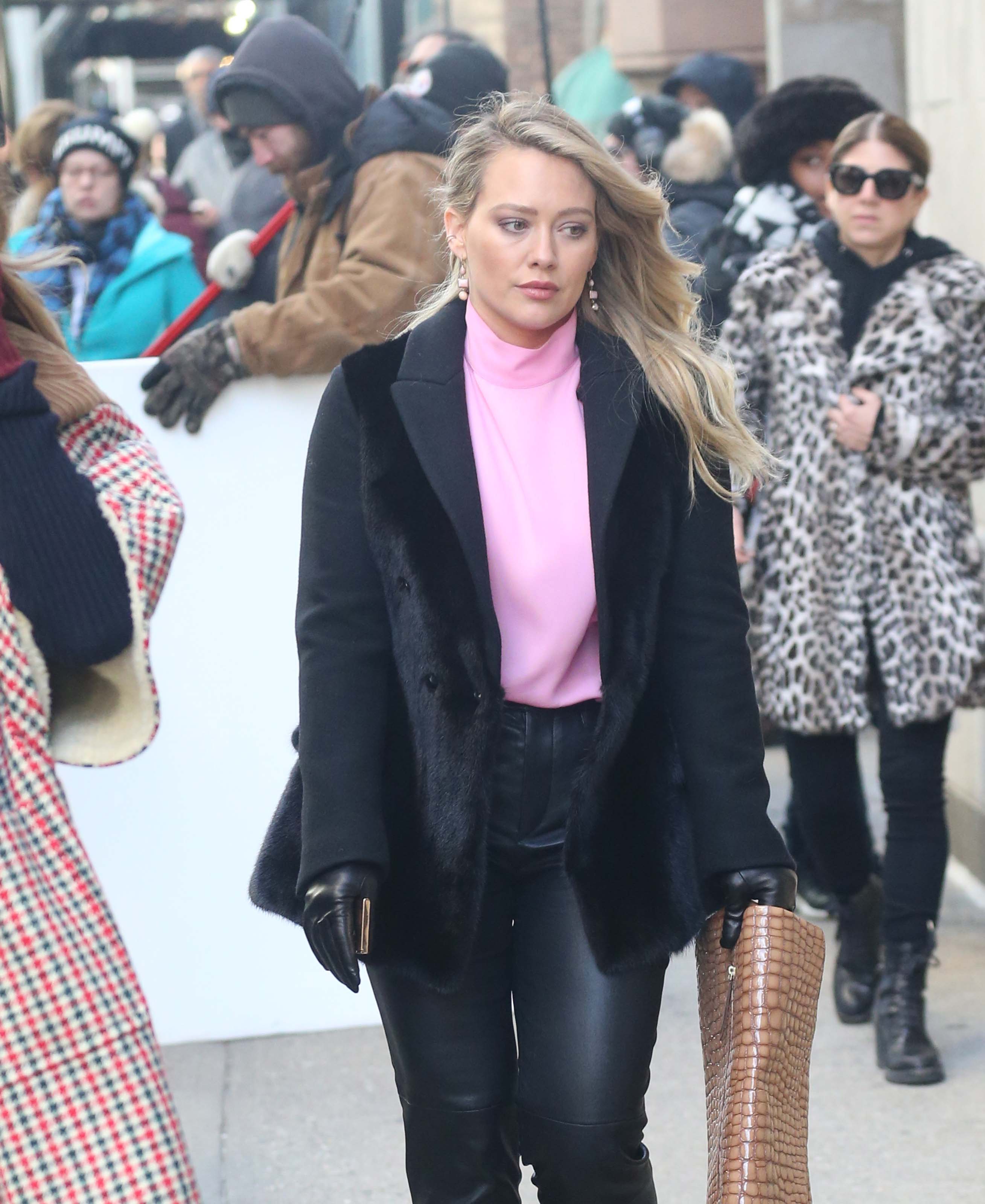 Hilary Duff filming Younger in Brooklyn