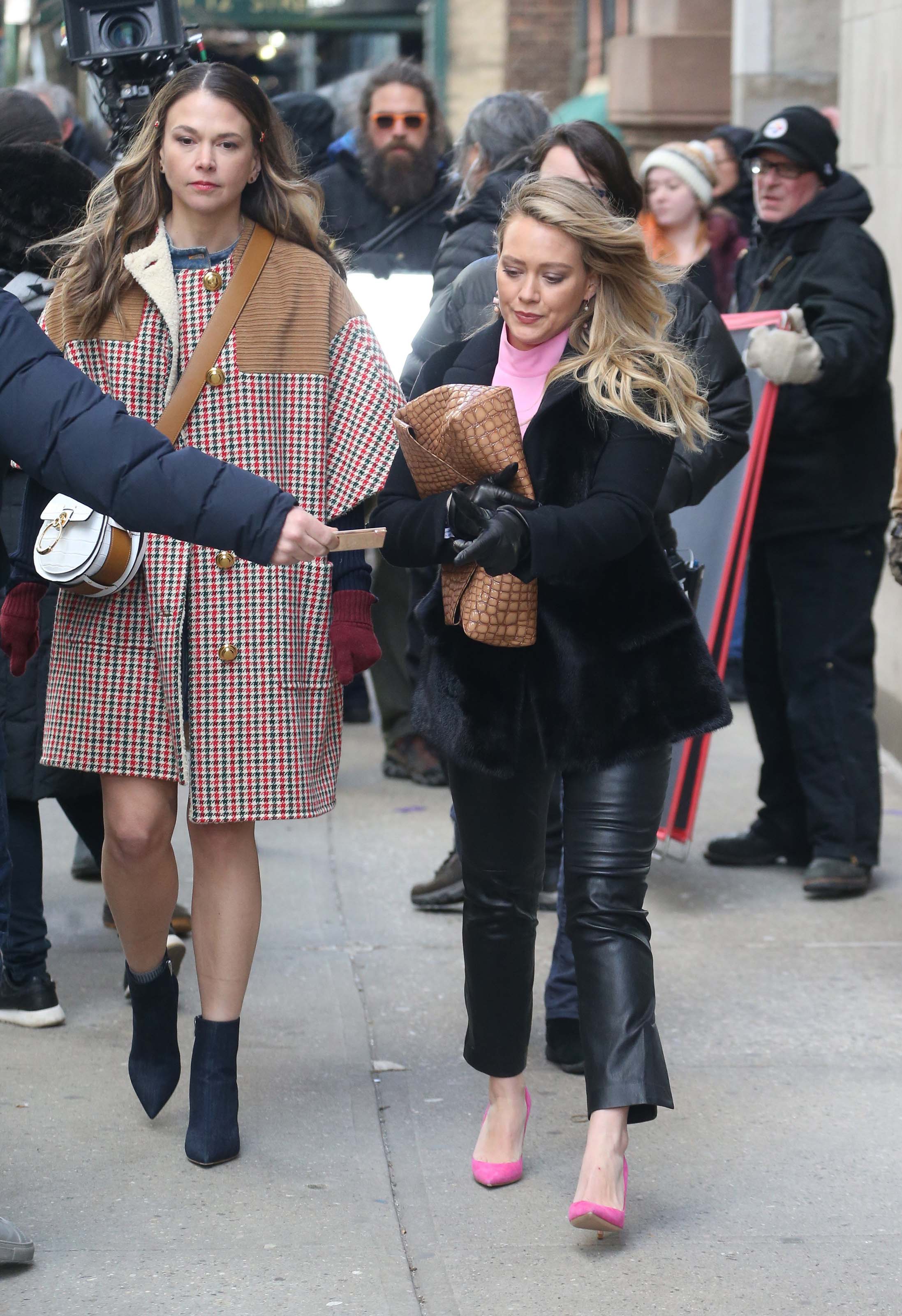 Hilary Duff filming Younger in Brooklyn