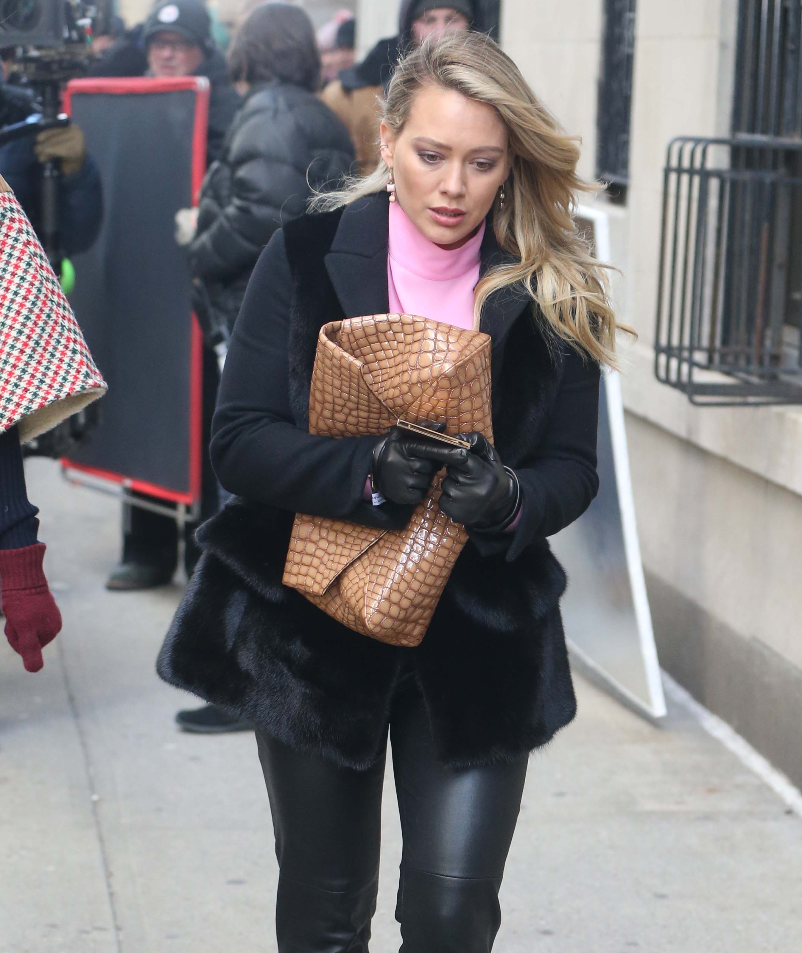 Hilary Duff filming Younger in Brooklyn