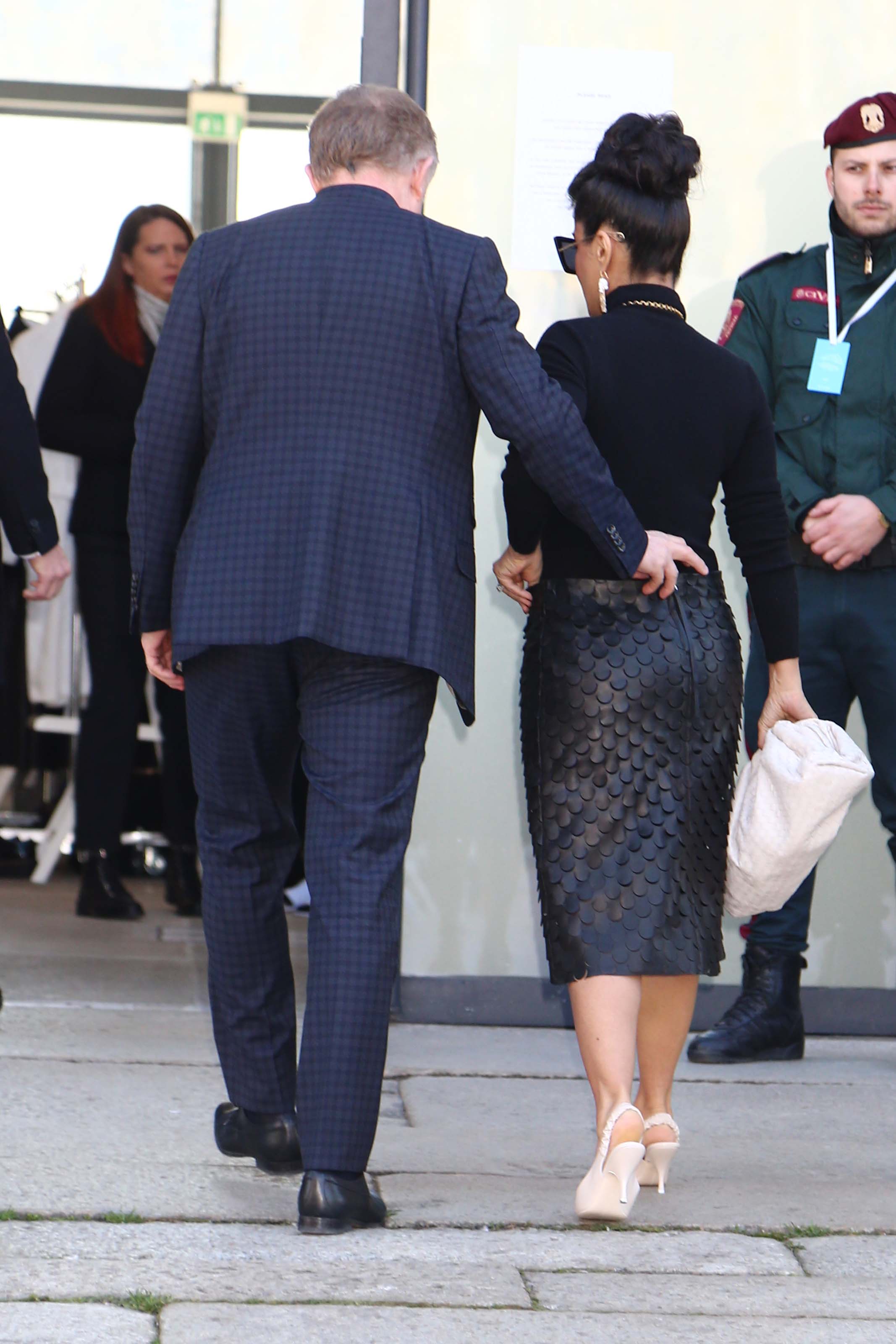 Salma Hayek leaving the Bottega Veneta Show