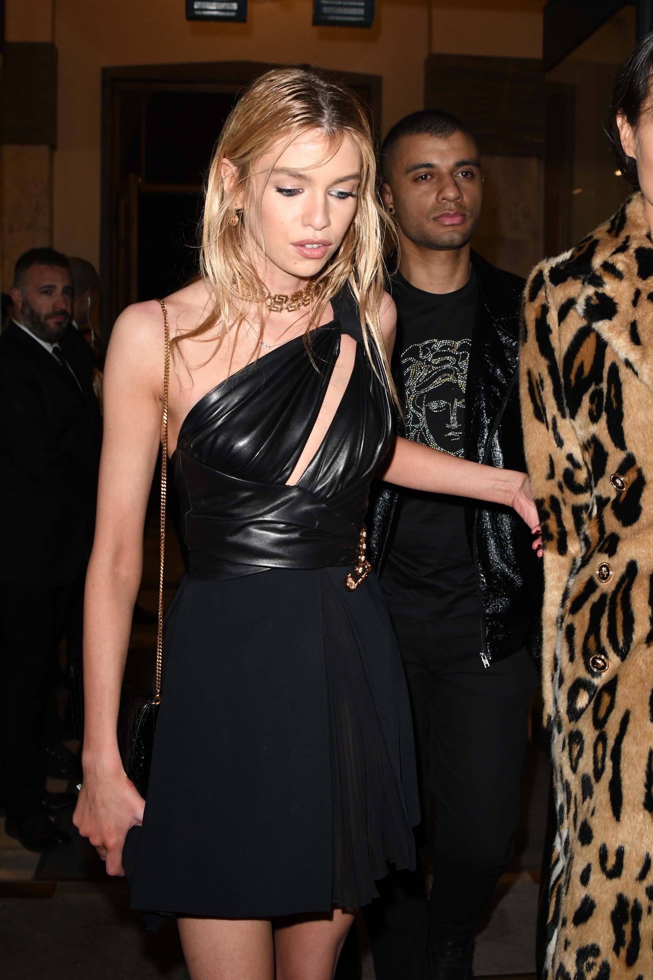 Stella Maxwell attends the dinner after Versace Show