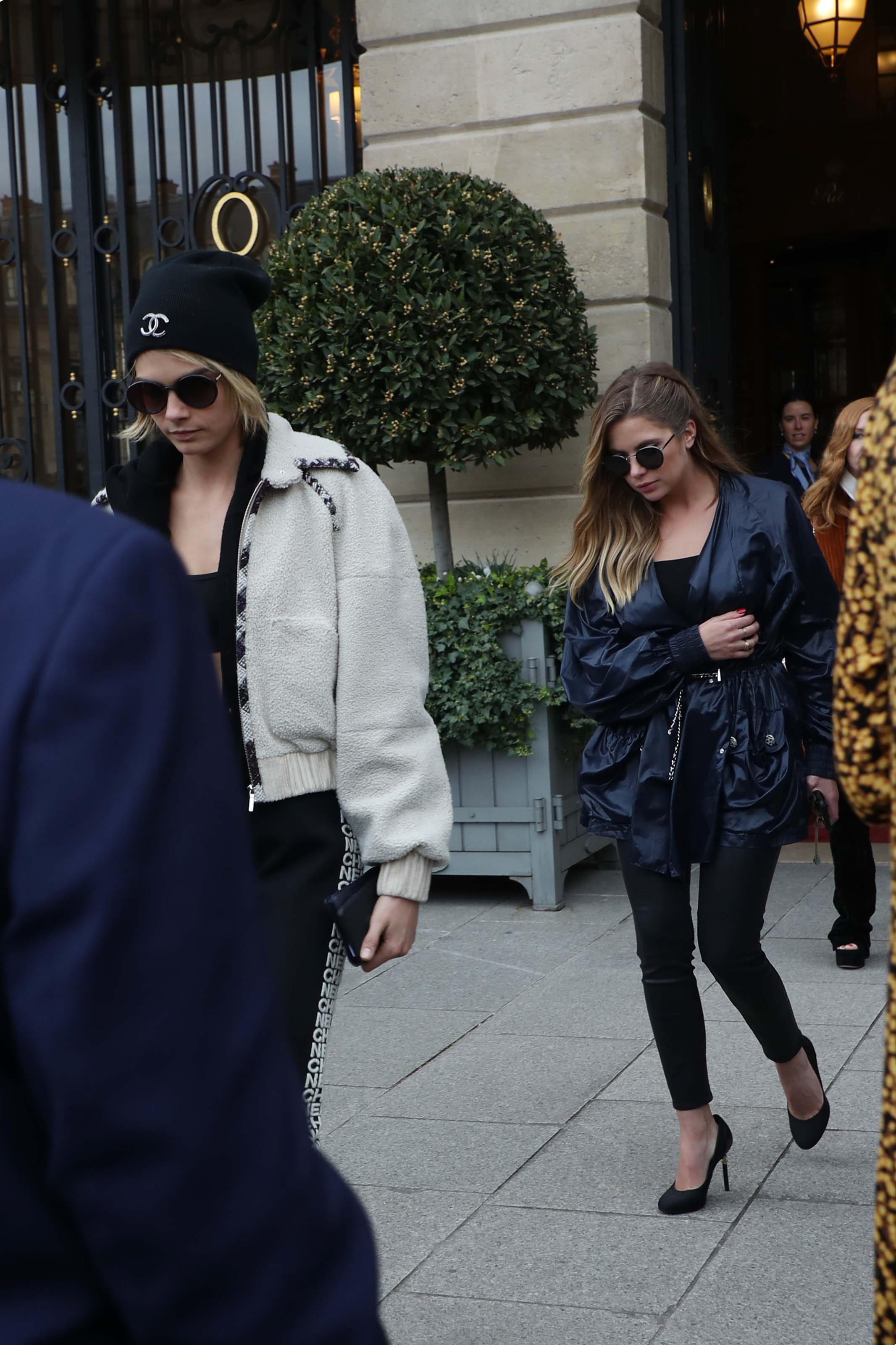 Ashley Benson leaves the Bristol hotel for the Chanel fashion show