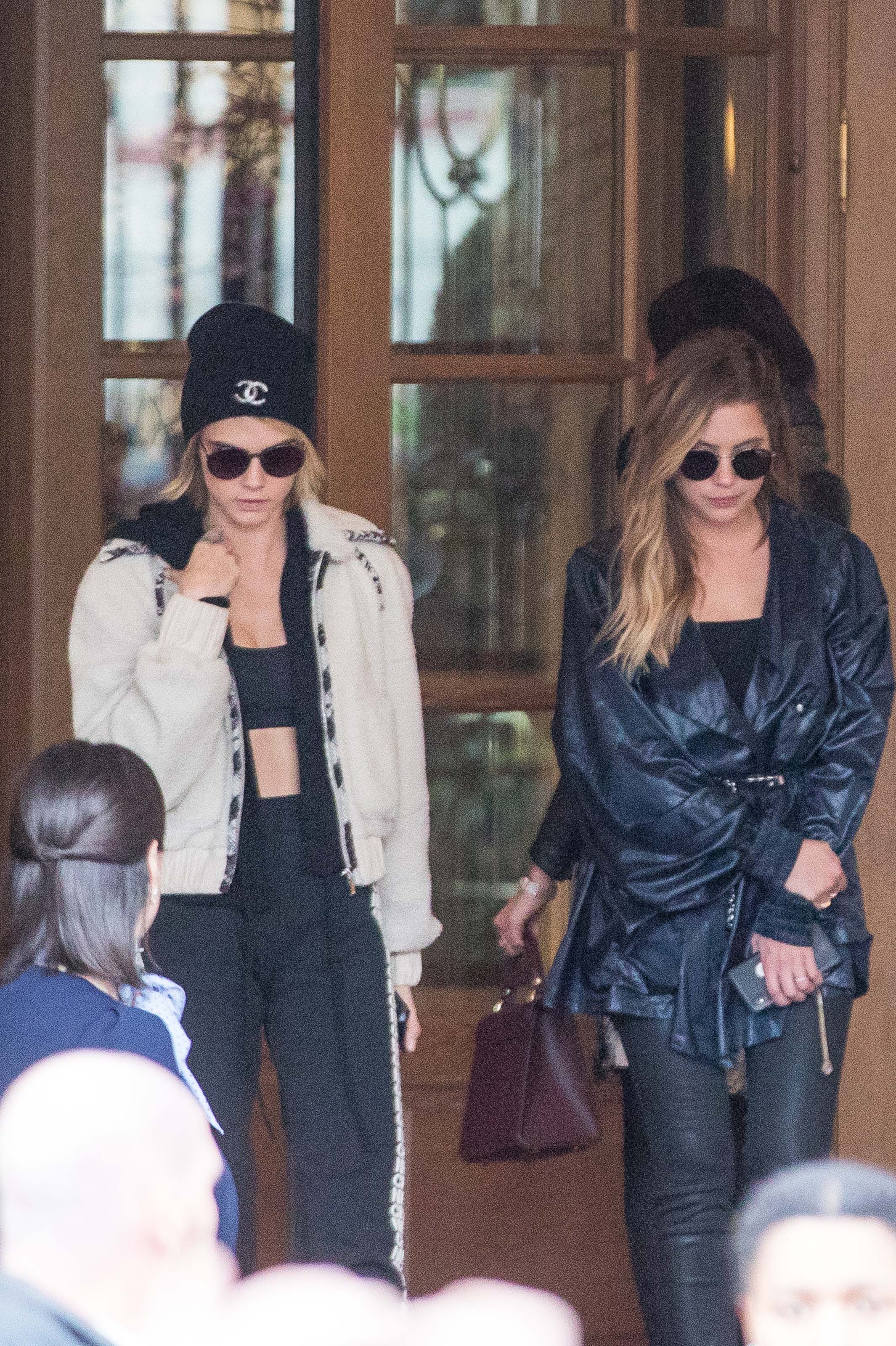 Ashley Benson leaves the Bristol hotel for the Chanel fashion show