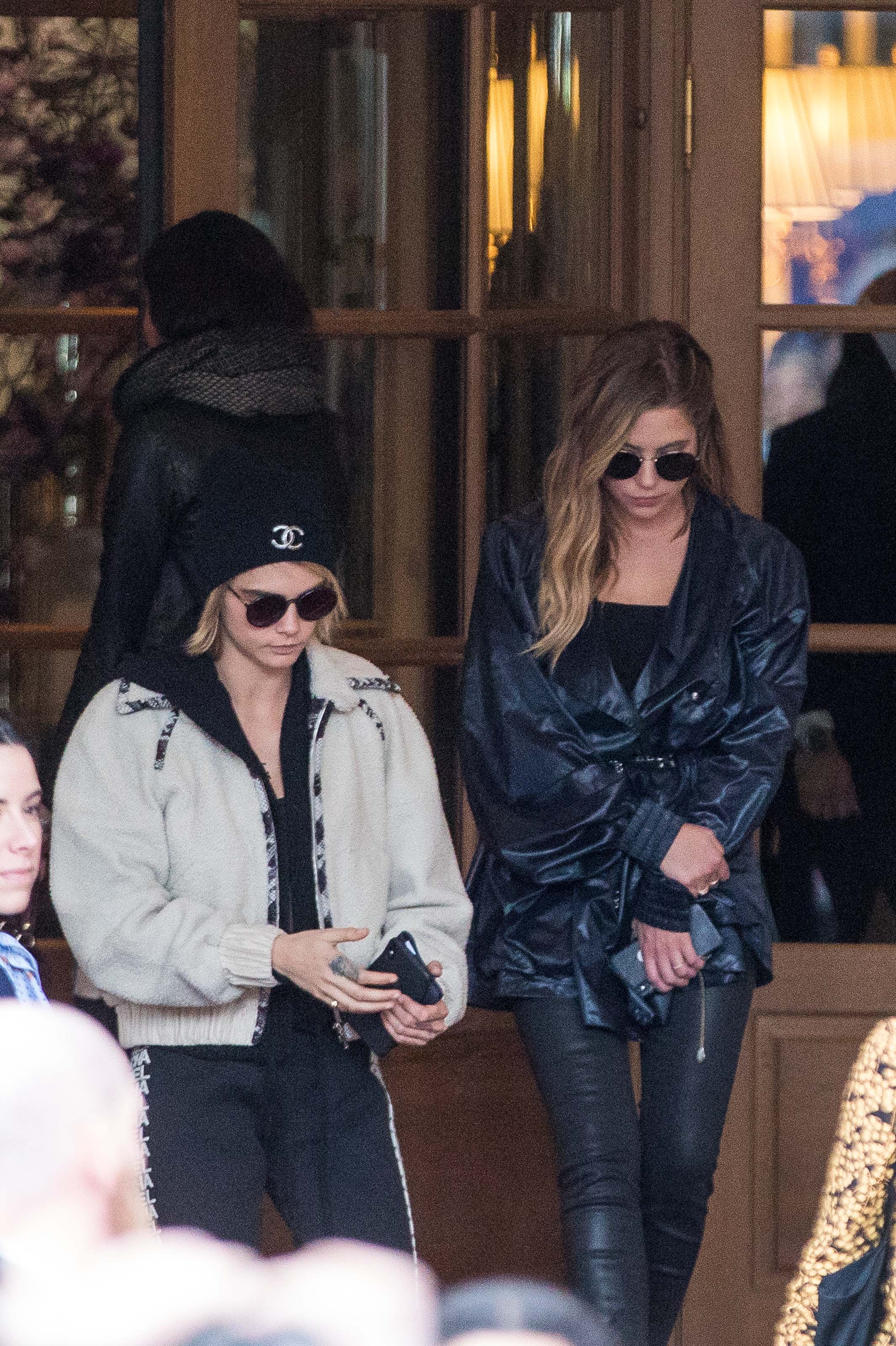 Ashley Benson leaves the Bristol hotel for the Chanel fashion show