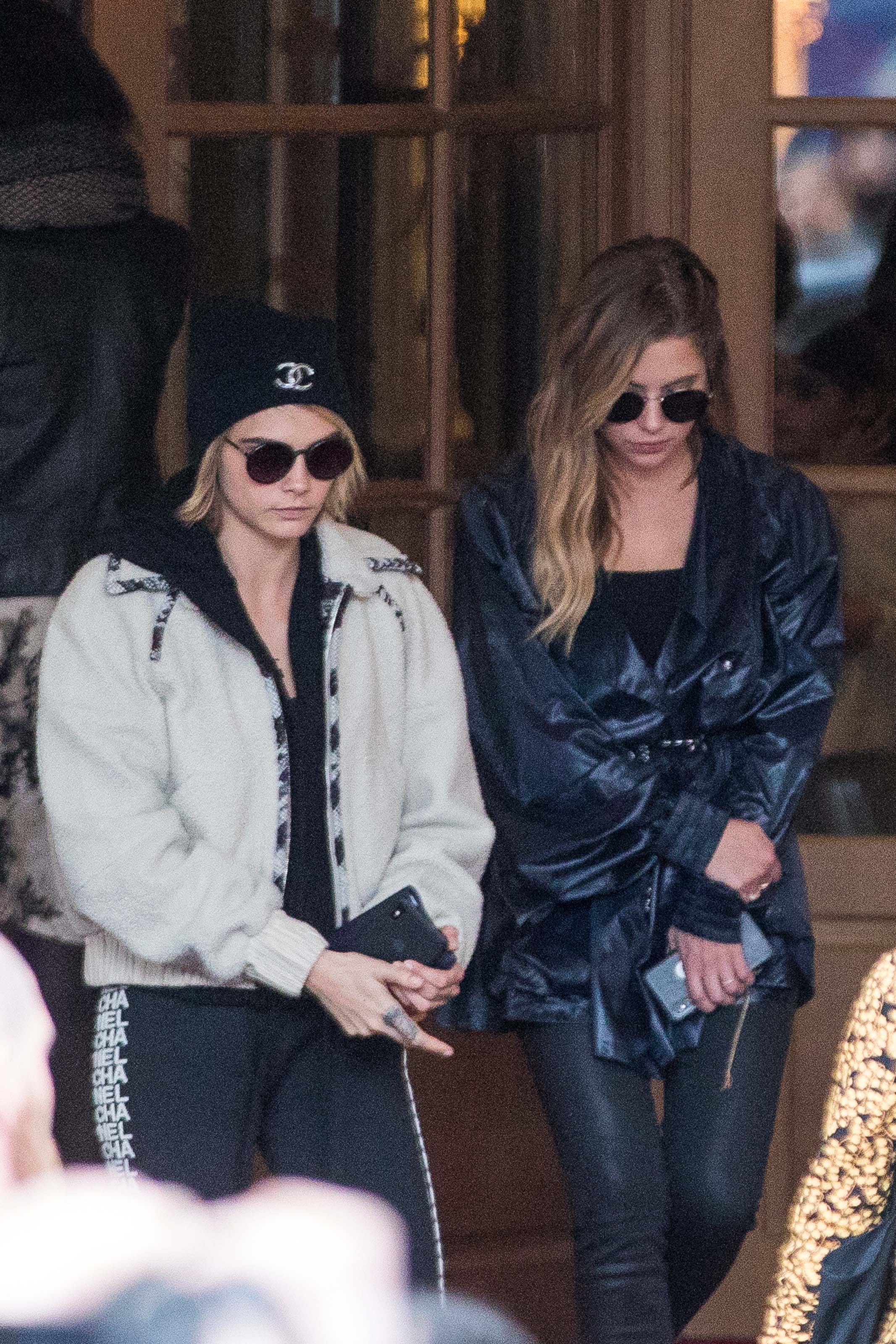 Ashley Benson leaves the Bristol hotel for the Chanel fashion show