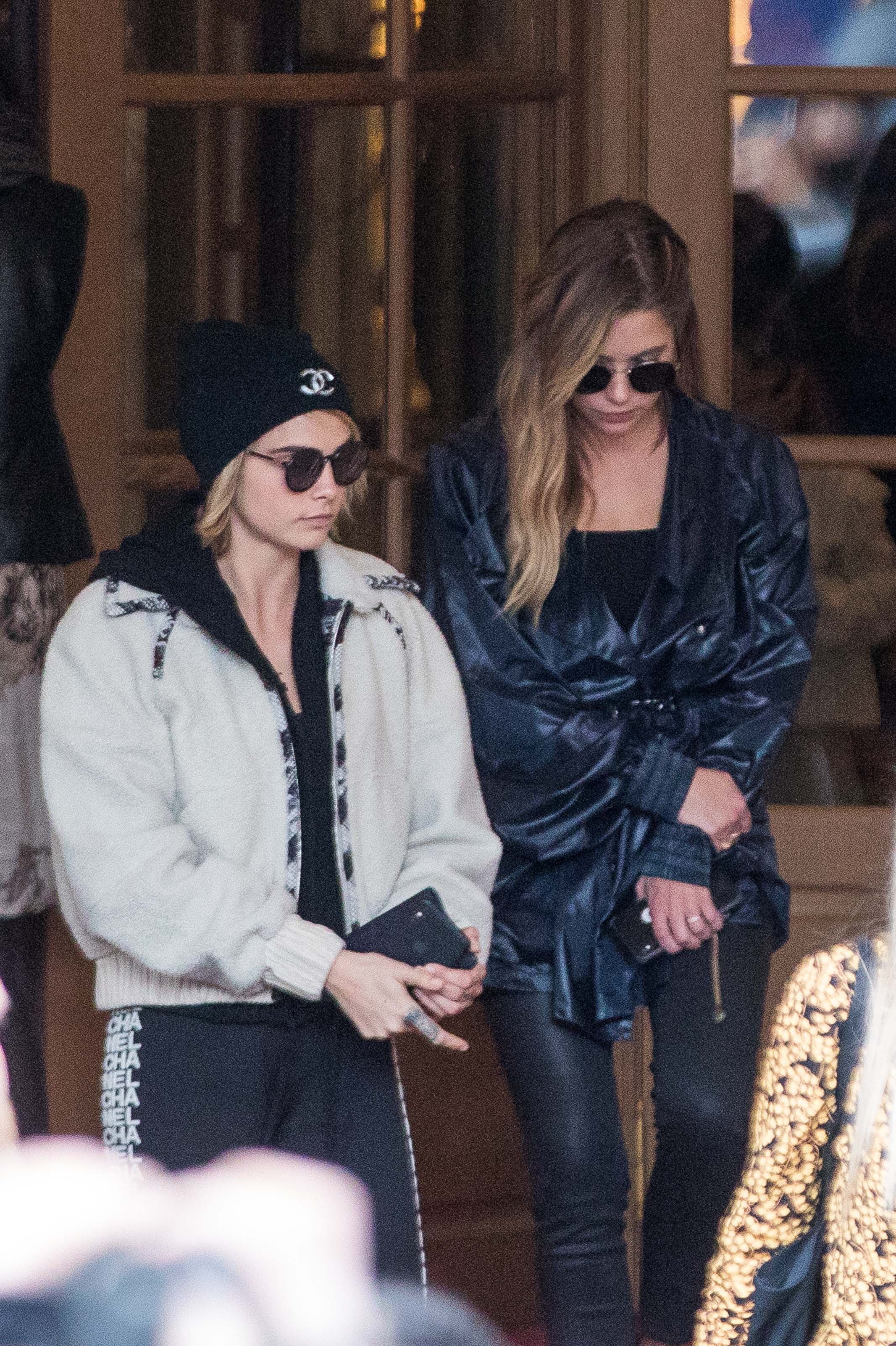 Ashley Benson leaves the Bristol hotel for the Chanel fashion show