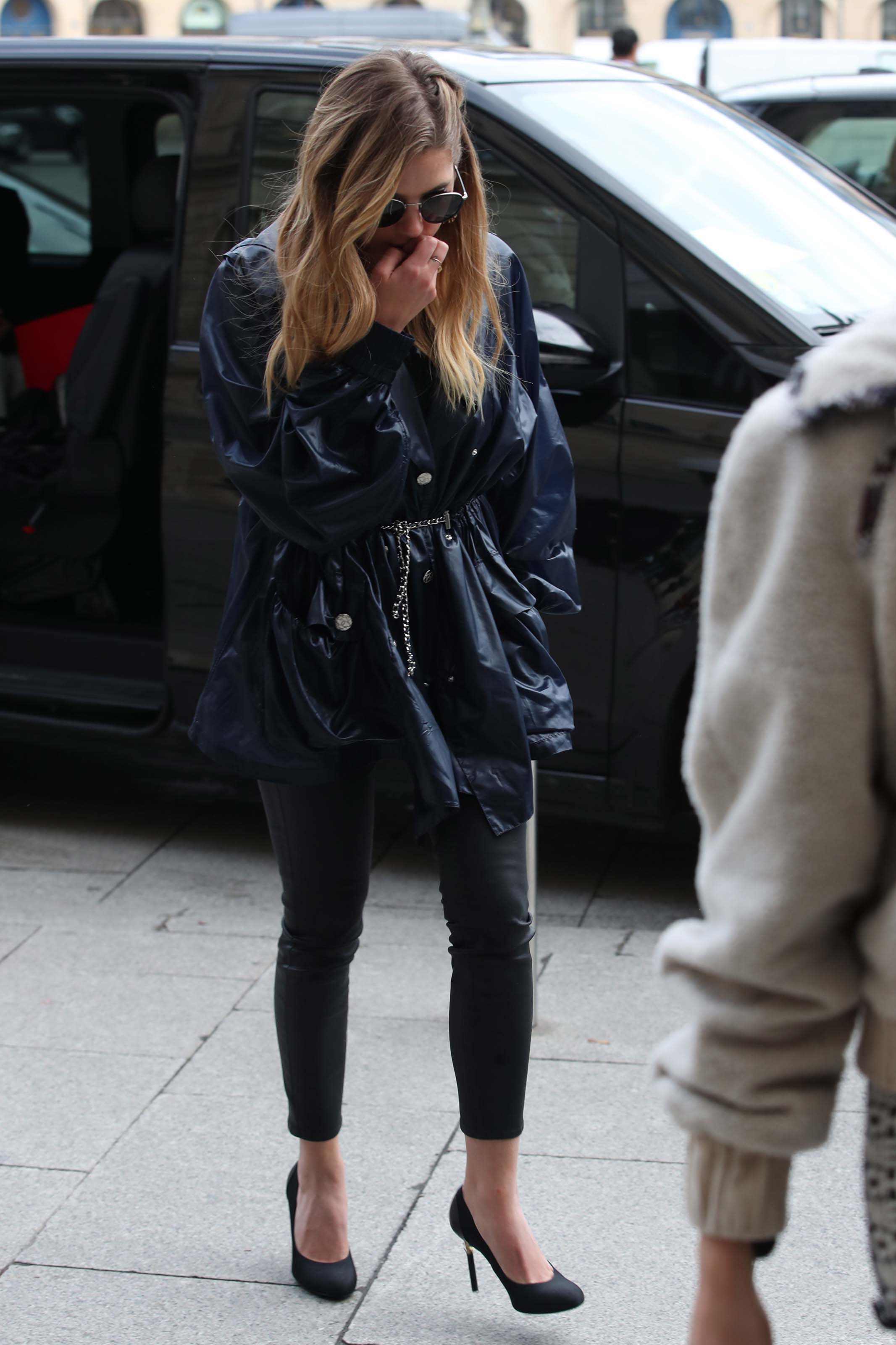 Ashley Benson leaves the Bristol hotel for the Chanel fashion show