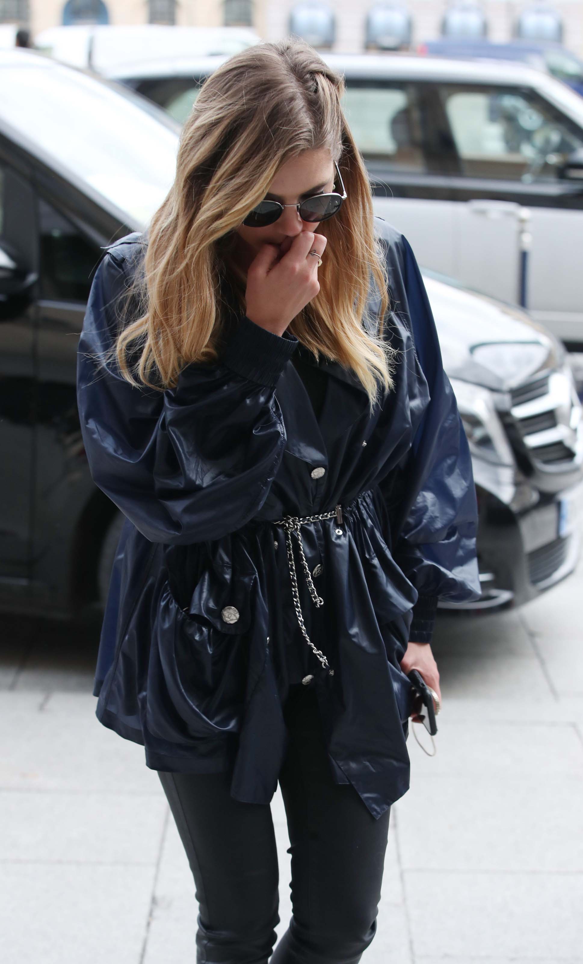 Ashley Benson leaves the Bristol hotel for the Chanel fashion show