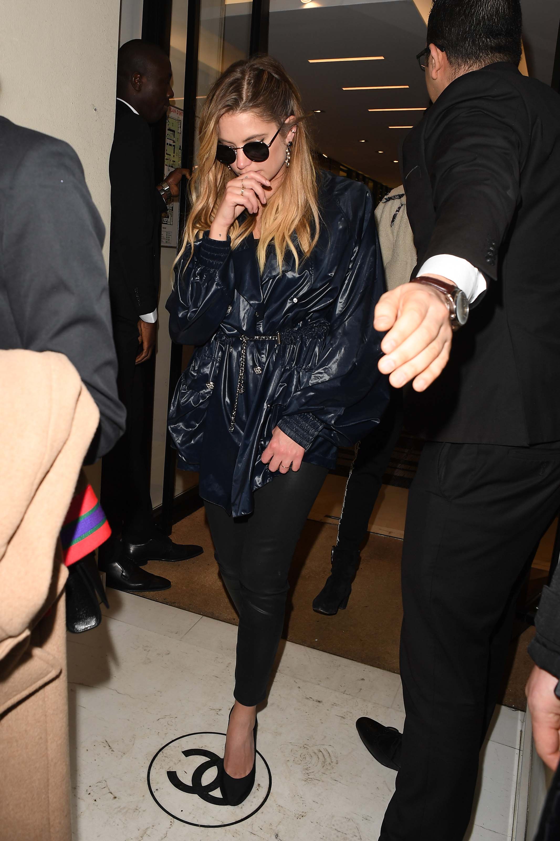 Ashley Benson leaves the Bristol hotel for the Chanel fashion show