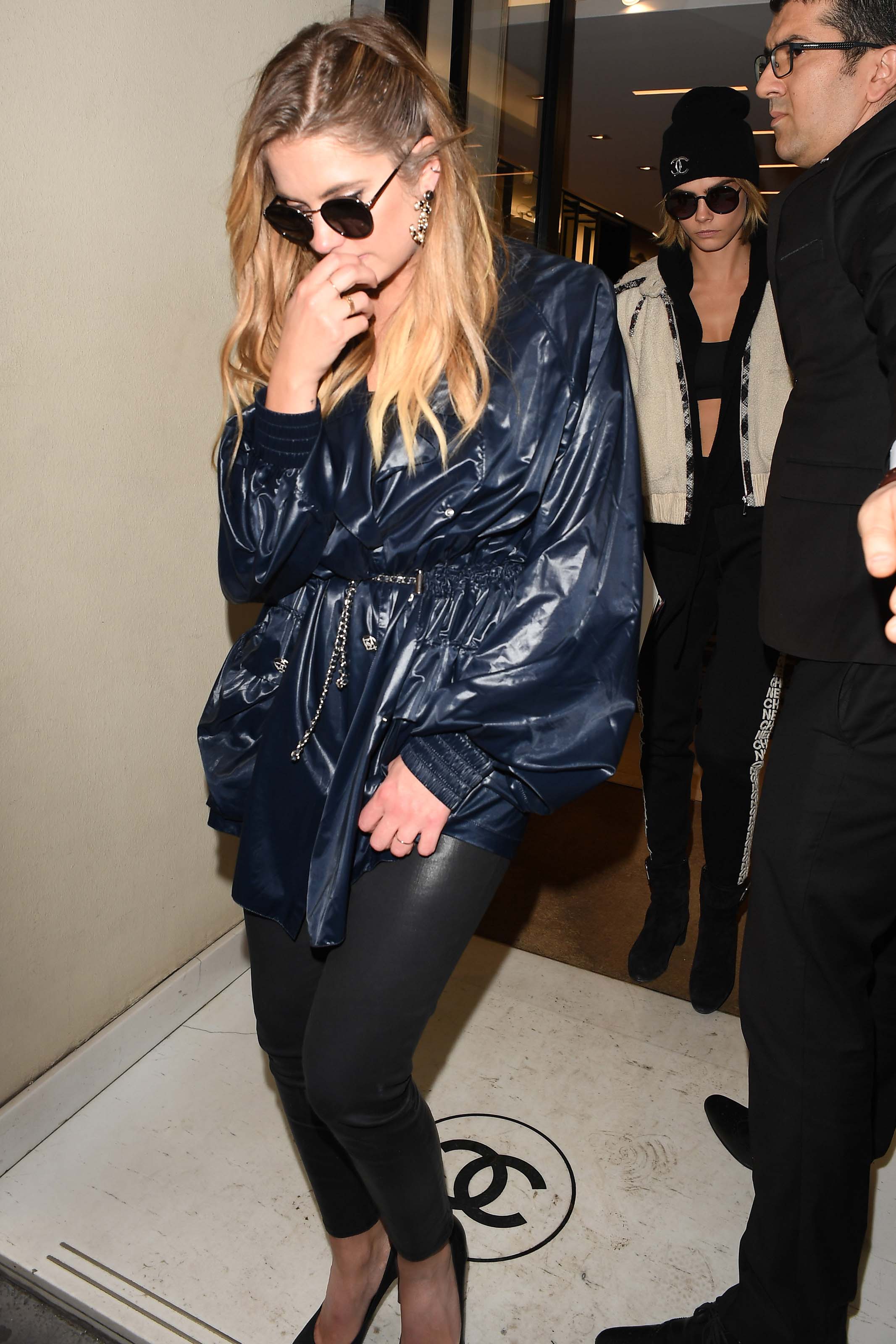 Ashley Benson leaves the Bristol hotel for the Chanel fashion show