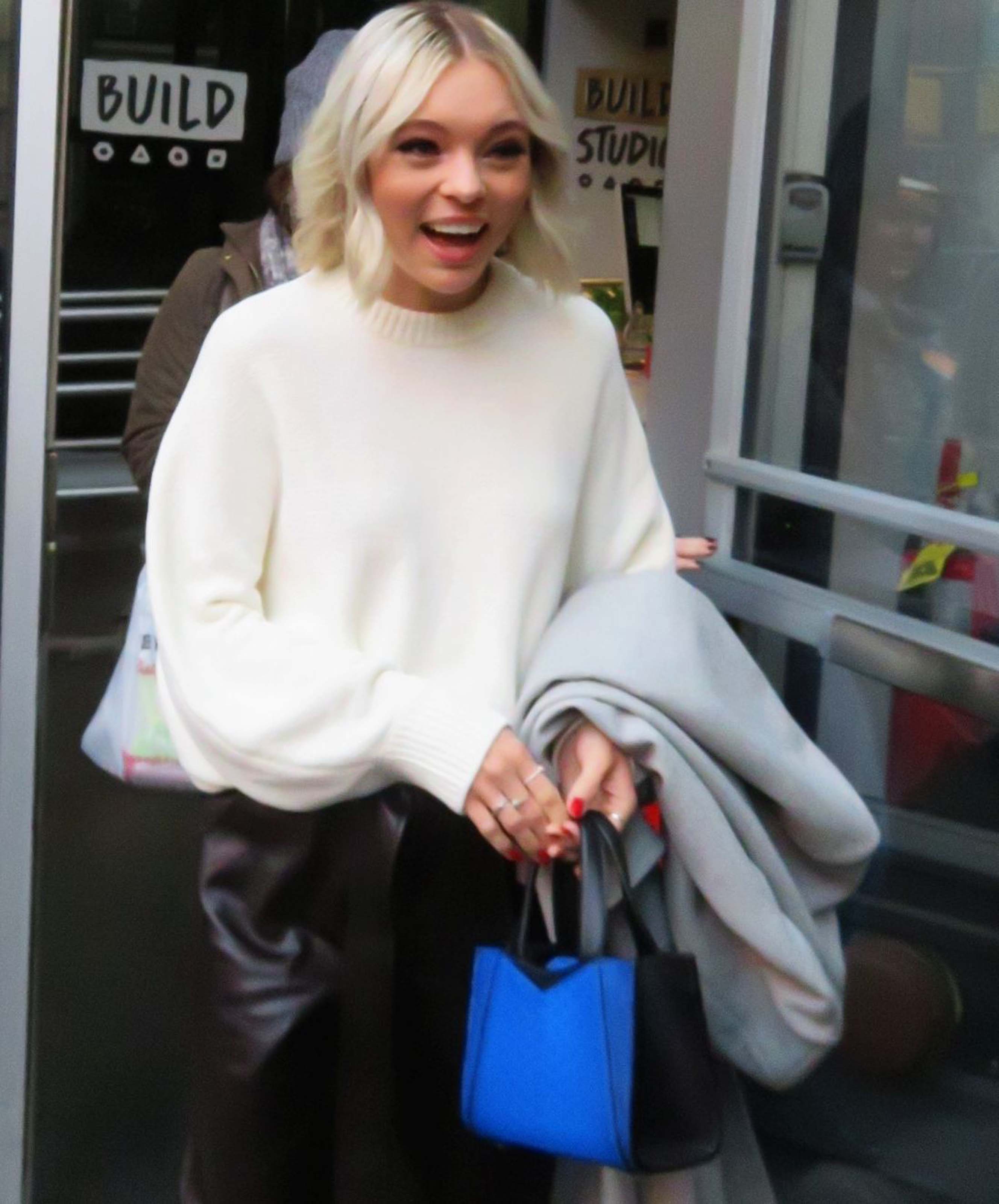 Taylor Hickson was seen arriving at AOL Build Series