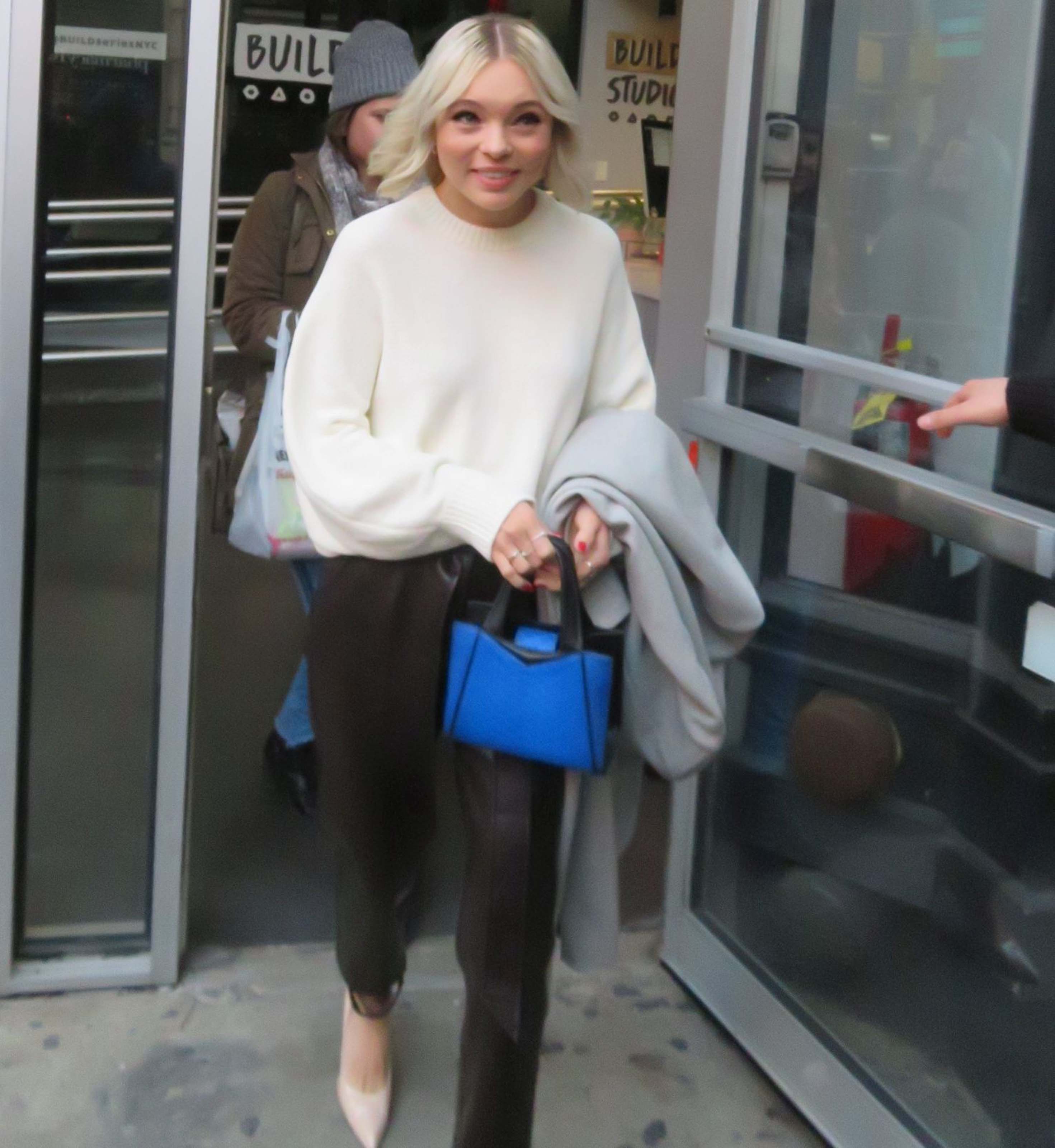 Taylor Hickson was seen arriving at AOL Build Series