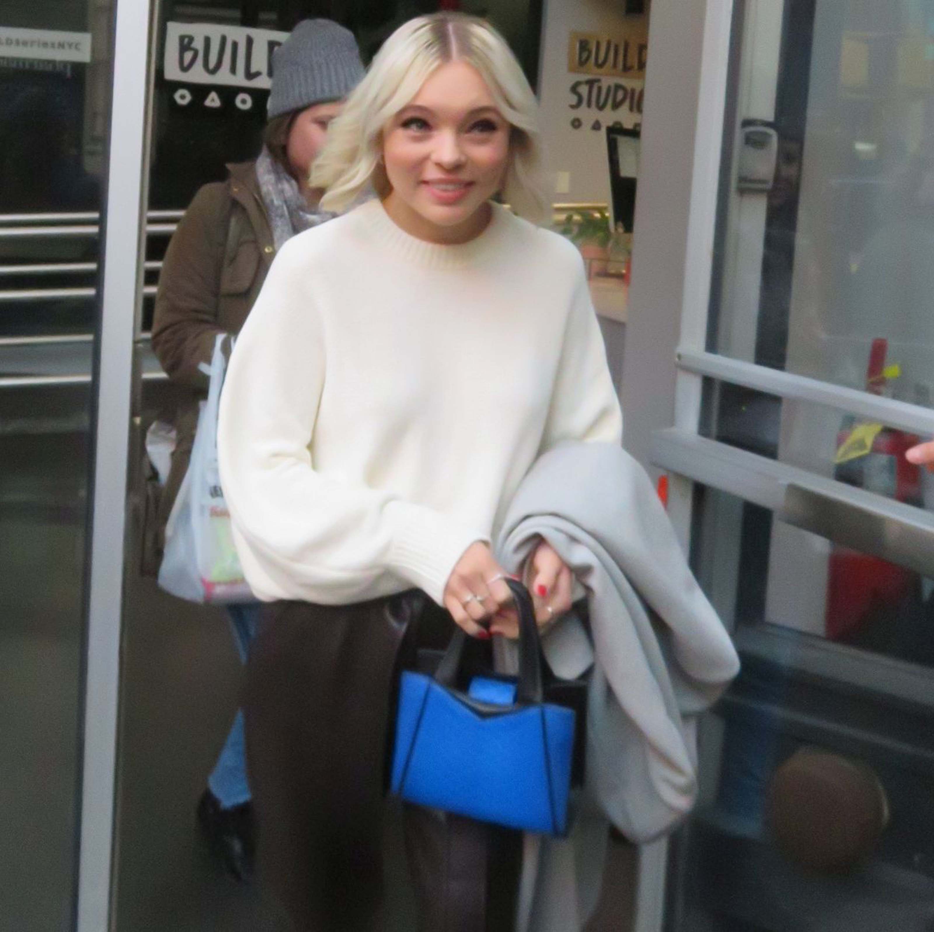 Taylor Hickson was seen arriving at AOL Build Series